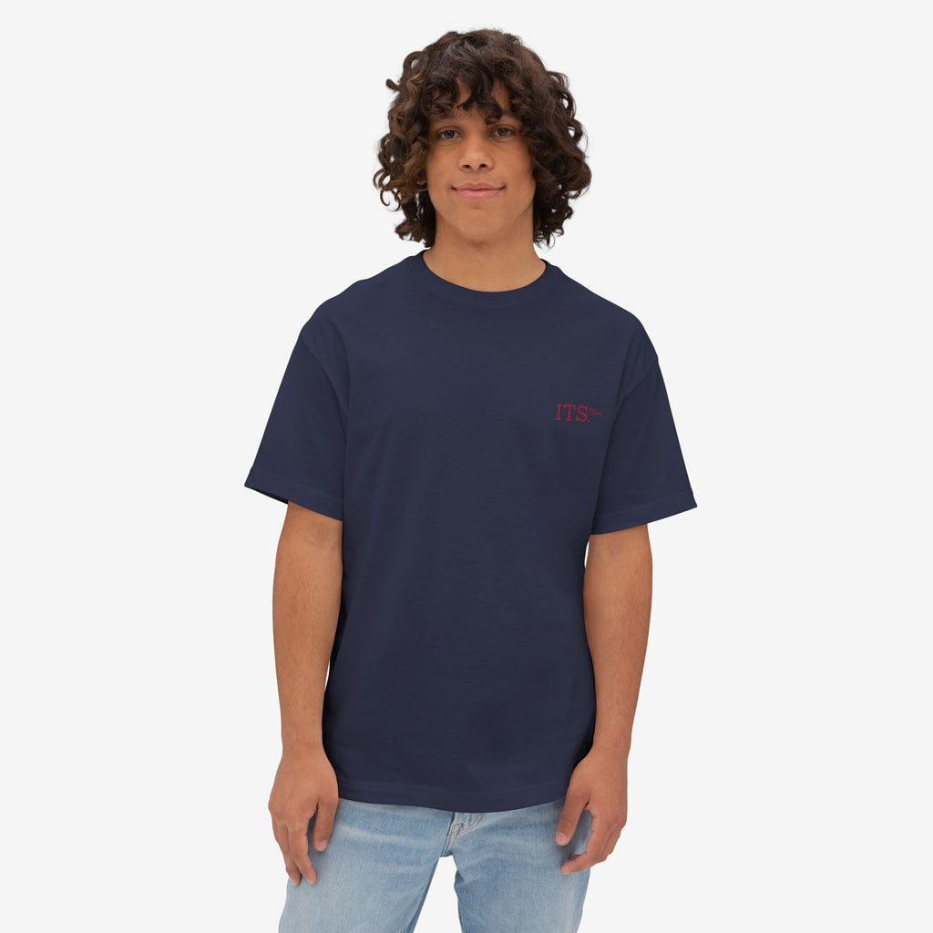 WE ARE MORE OVERSIZED TEE — BOLD RED BACK STATEMENT T-SHIRT