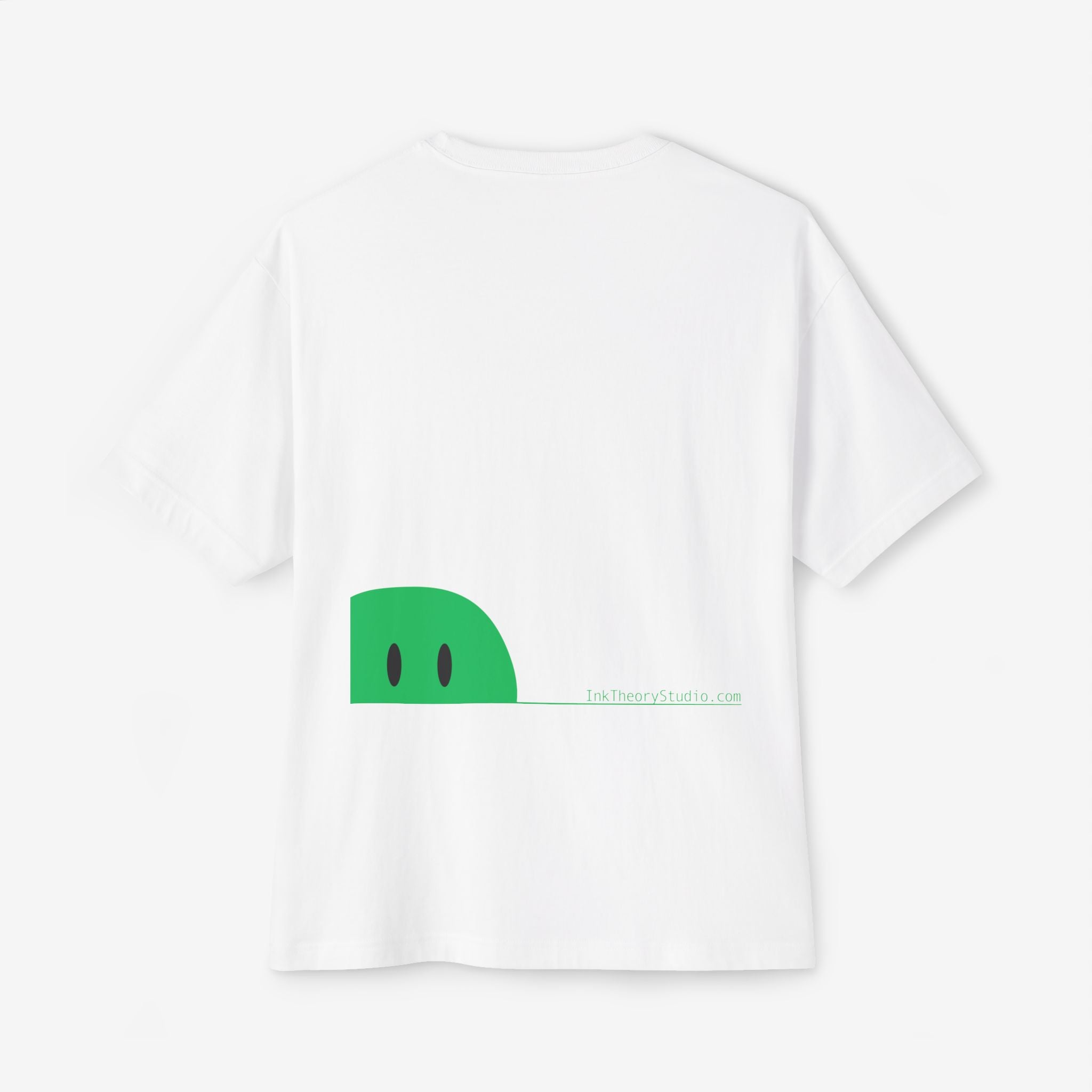 BOXY TEE — “I AM > I WAS” MINIMAL GRAPHIC TEE