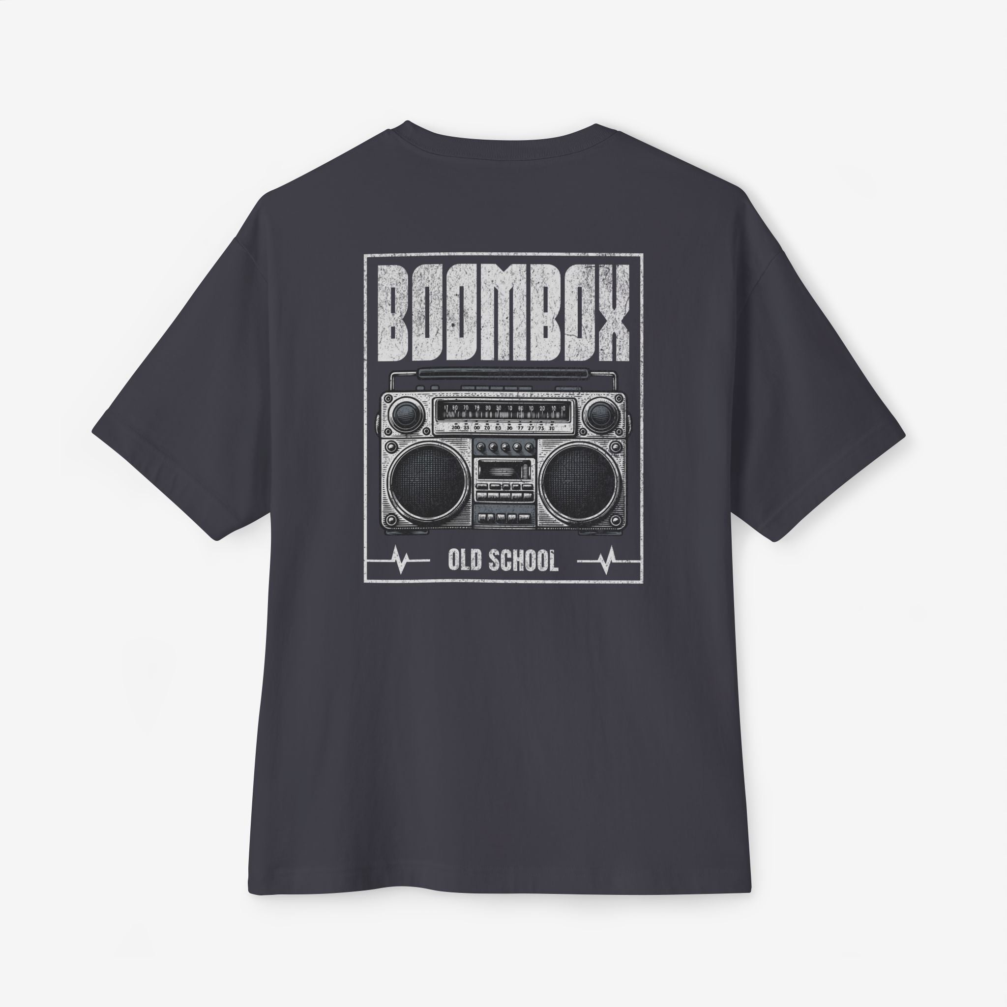 OLD SCHOOL BOOMBOX T-SHIRT – VINTAGE RETRO RADIO HIP HOP 80s 90s GRAPHIC TEE