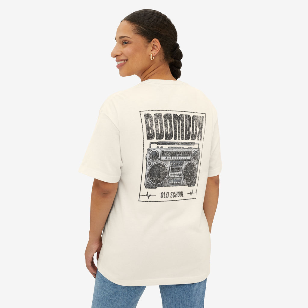 OLD SCHOOL BOOMBOX T-SHIRT – VINTAGE RETRO RADIO HIP HOP 80s 90s GRAPHIC TEE