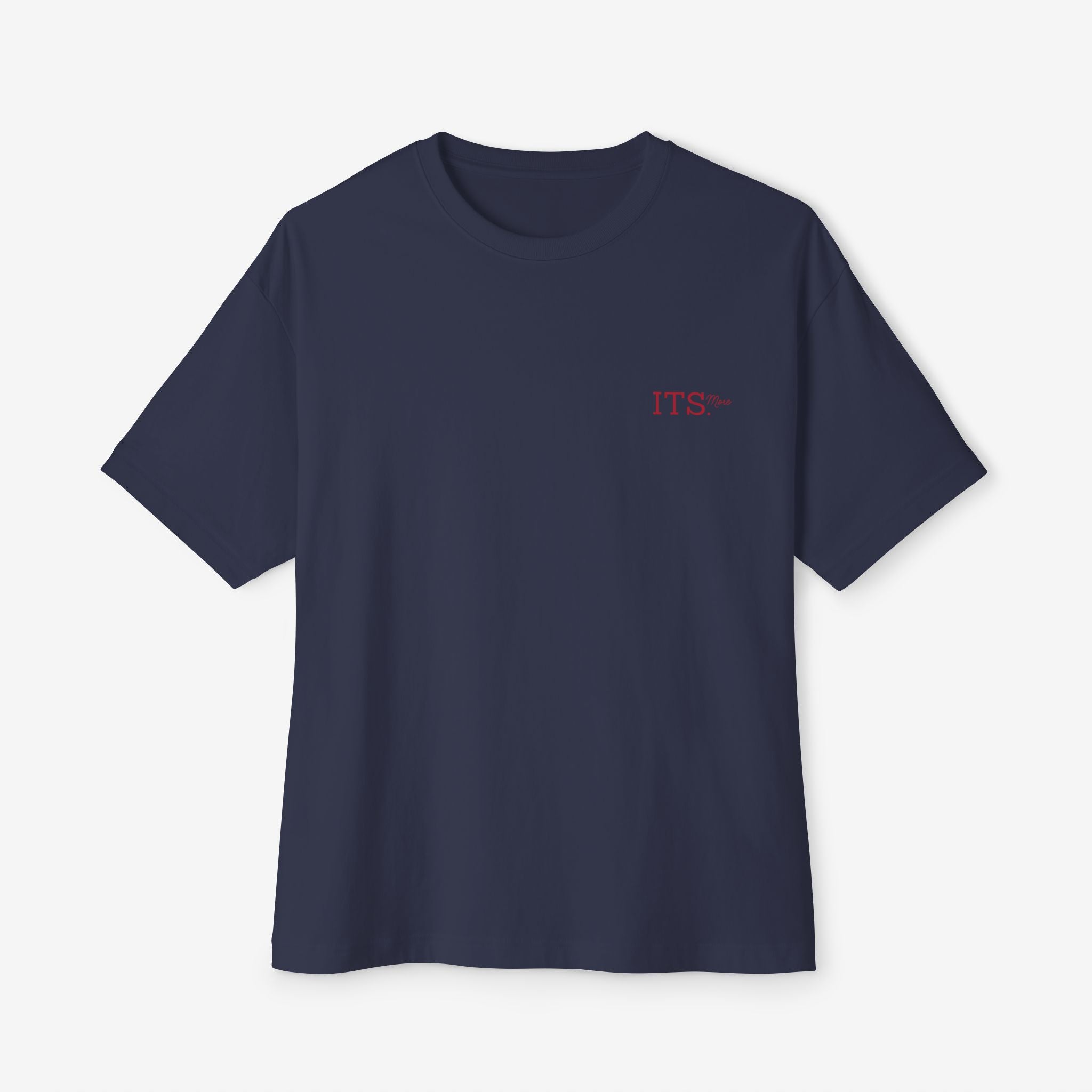 WE ARE MORE BOXY TEE — BOLD RED BACK STATEMENT T-SHIRT