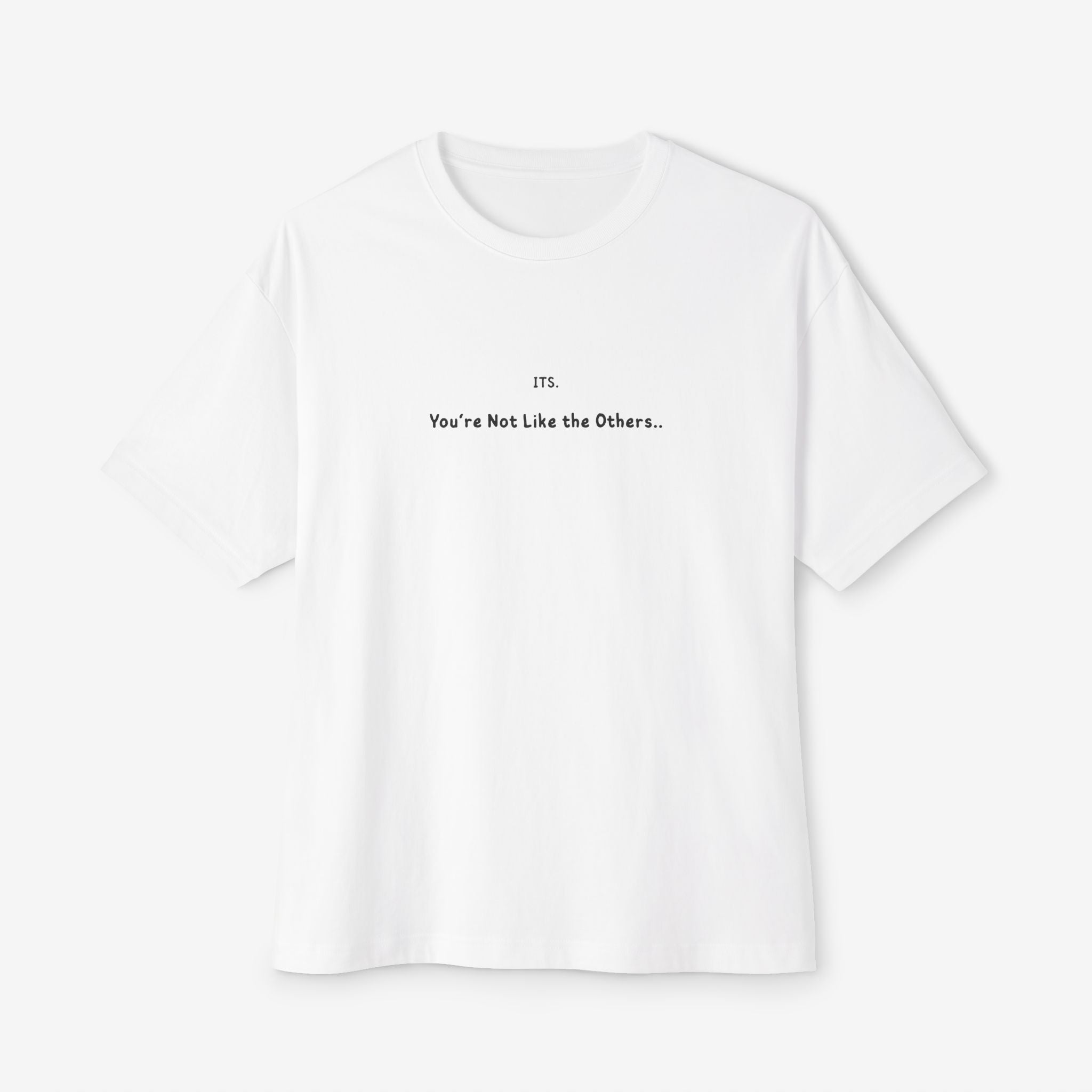 “YOU’RE NOT LIKE THE OTHERS” ARABIC SCRIPT PORTRAIT BOXY TEE
