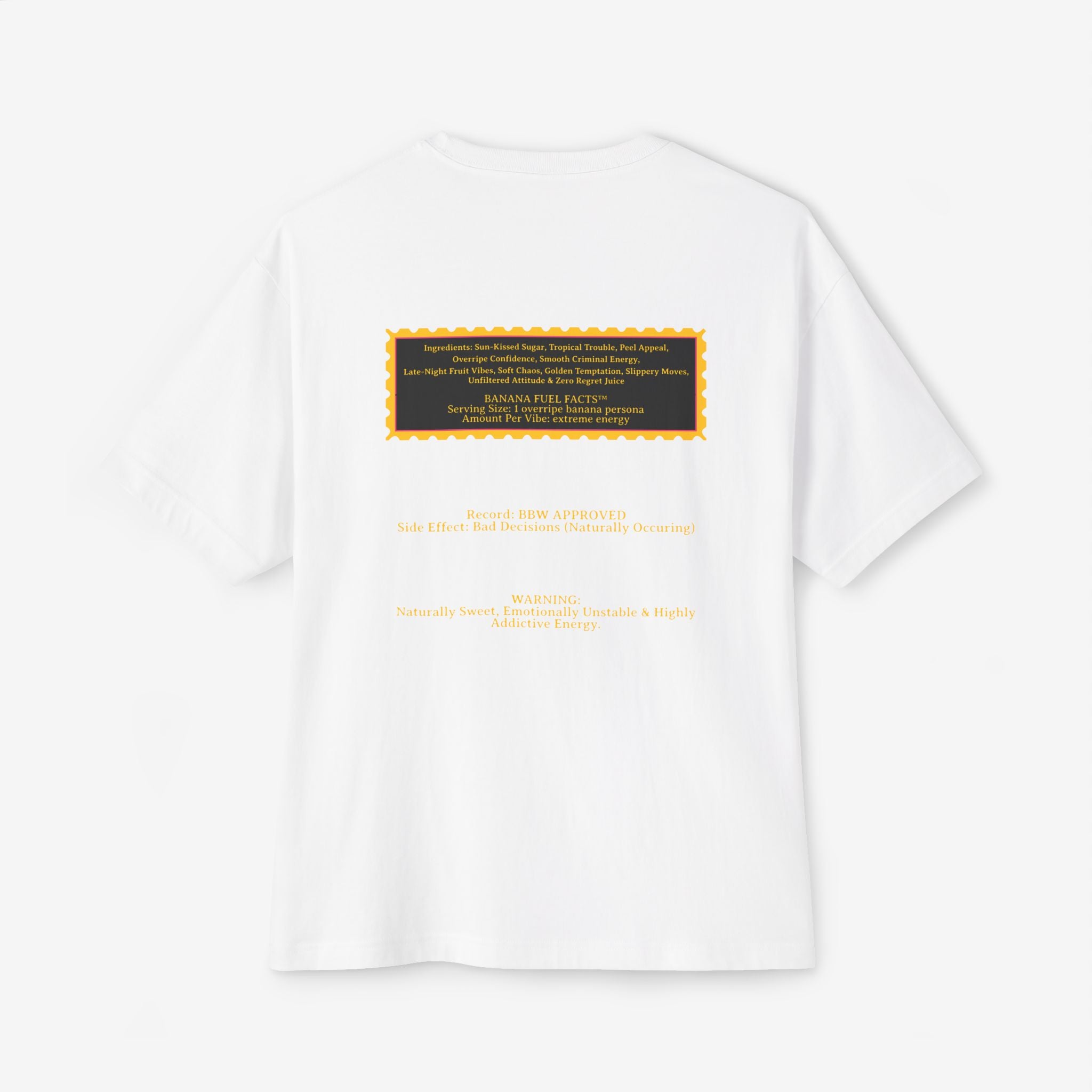 BANANA FUEL FACTS™ — OVER-RIPE ENERGY GRAPHIC TEE