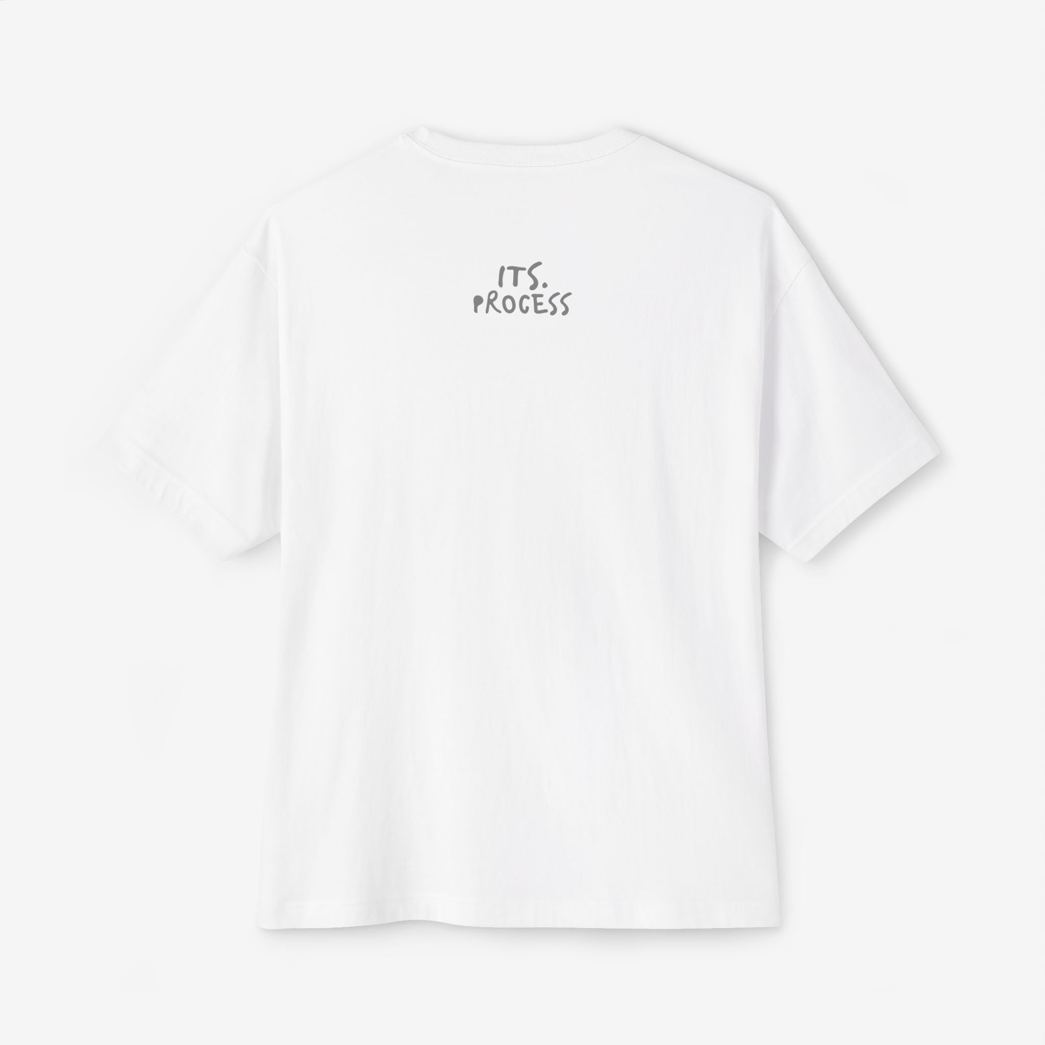 UNFINISHED ENERGY BOXY TEE — MINIMAL TYPOGRAPHY STREETWEAR