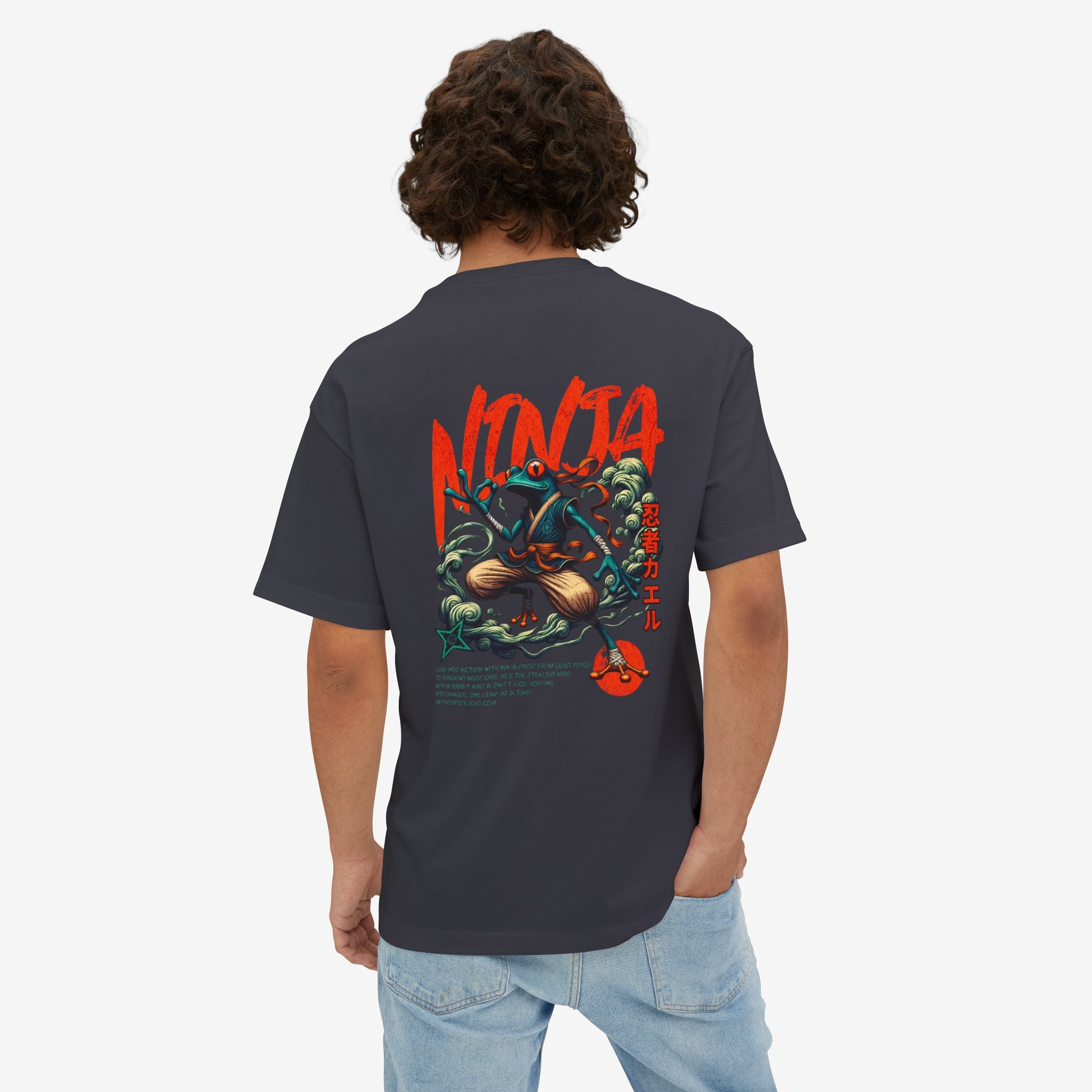 NINJA FROG GRAPHIC TEE — RETRO JAPANESE MARTIAL ART STREETWEAR SHIRT