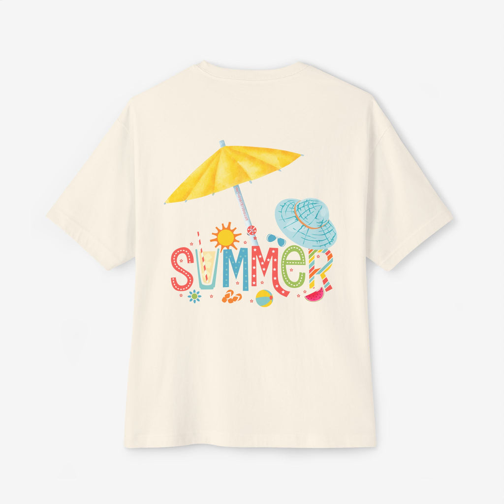 SUMMER ESCAPE TEE — PLAYFUL BEACH VACATION GRAPHIC SHIRT