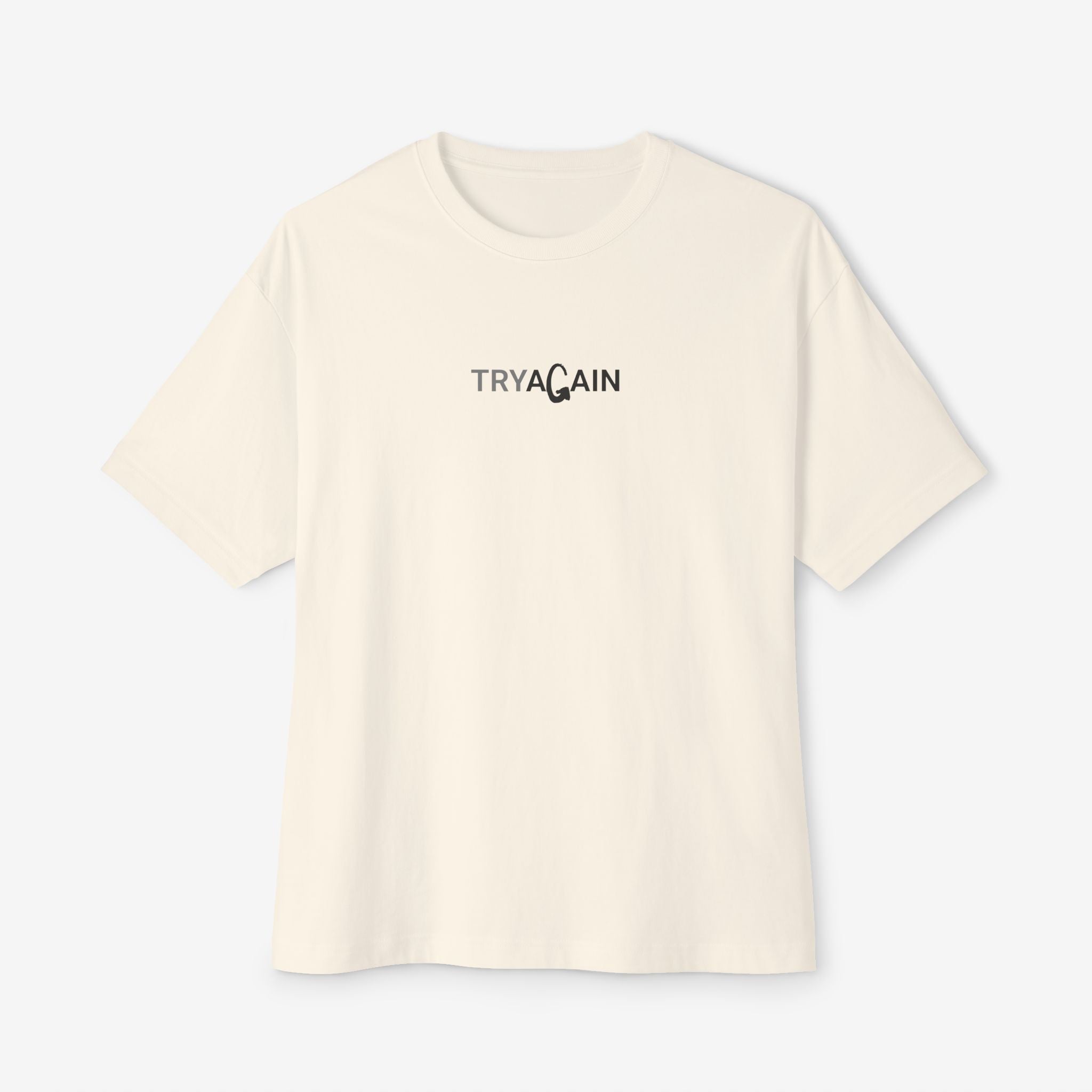 TRY AGAIN — MINIMALIST MOTIVATIONAL GRAPHIC TEE
