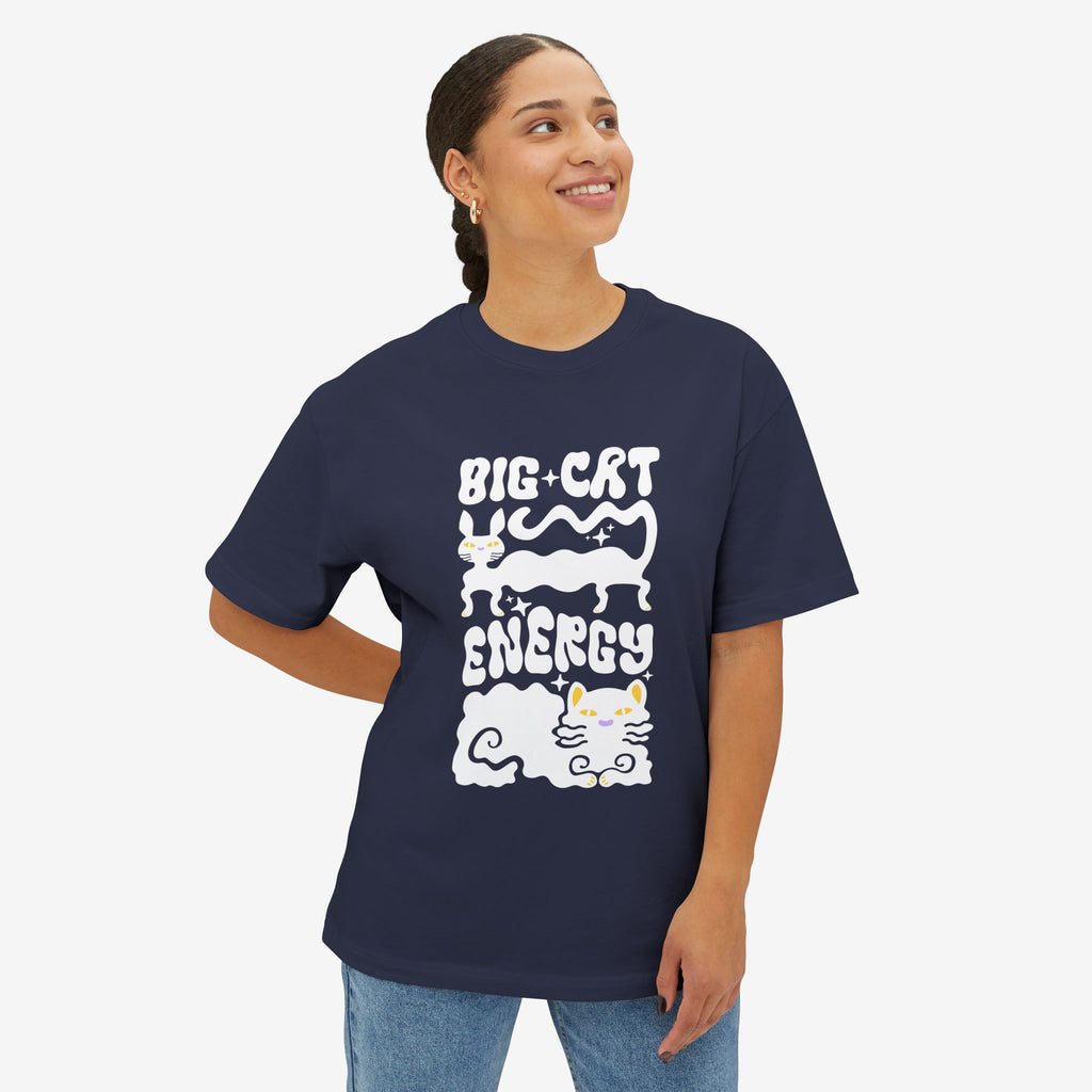 BIG CAT ENERGY OVERSIZED BOXY TEE — GRAPHIC STREETWEAR T-SHIRT