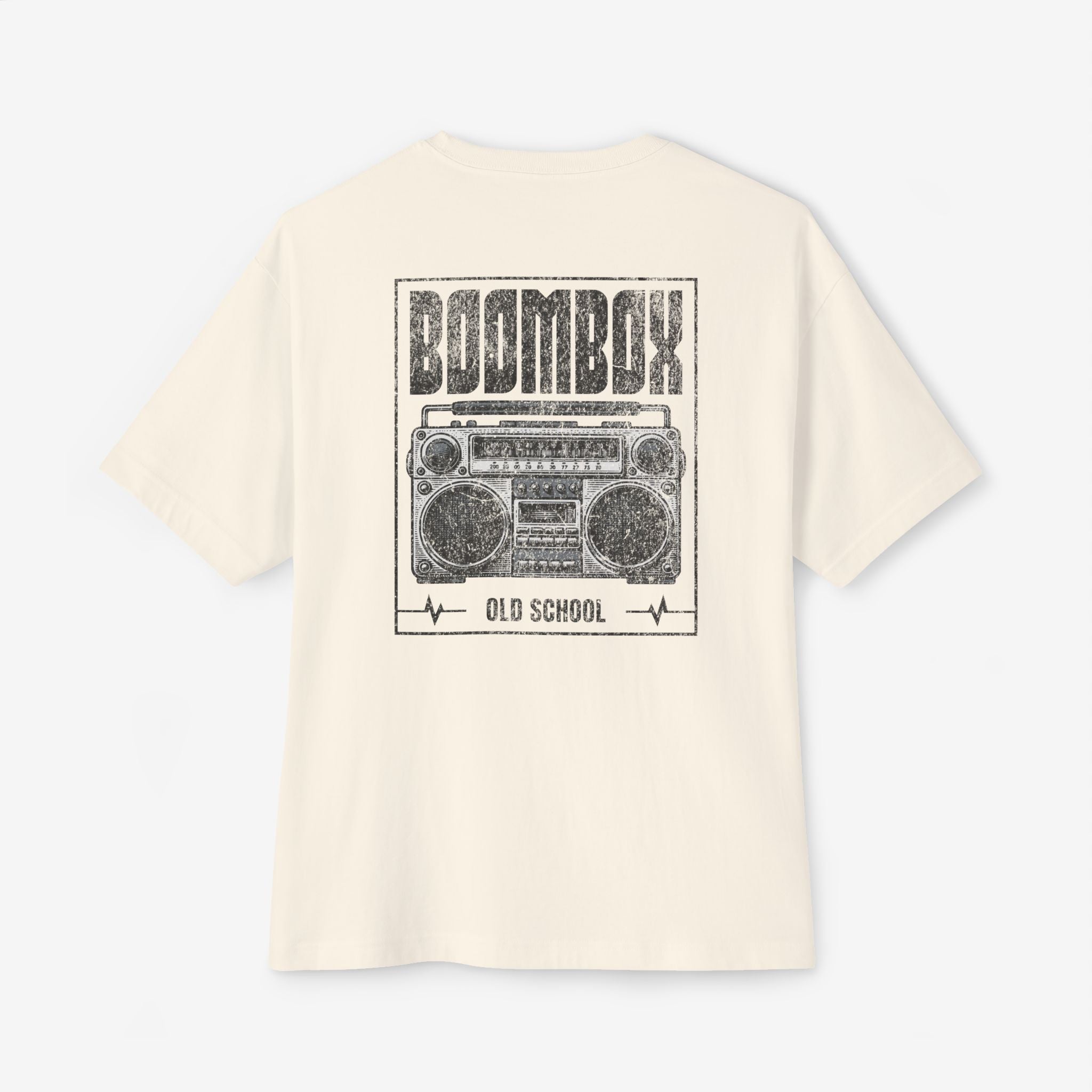 OLD SCHOOL BOOMBOX T-SHIRT – VINTAGE RETRO RADIO HIP HOP 80s 90s GRAPHIC TEE
