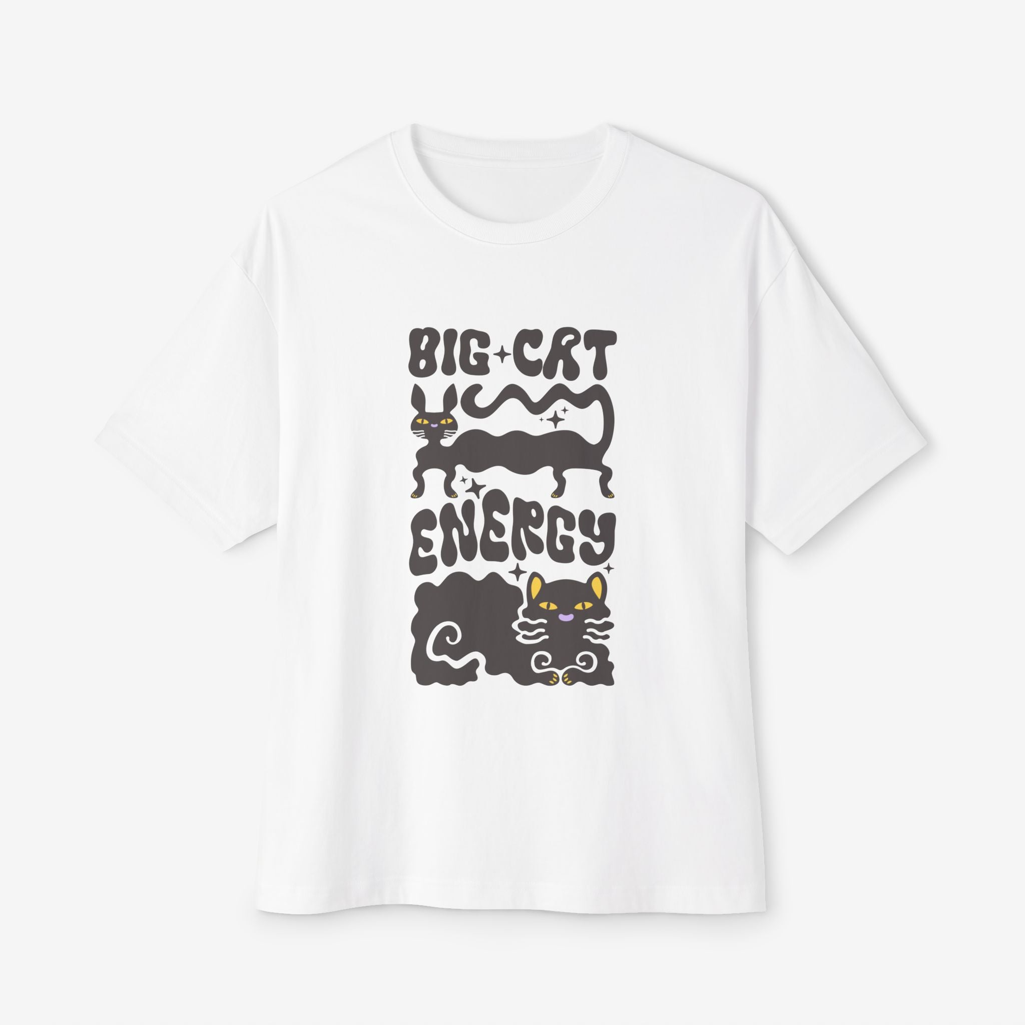 BIG CAT ENERGY OVERSIZED BOXY TEE — GRAPHIC STREETWEAR T-SHIRT