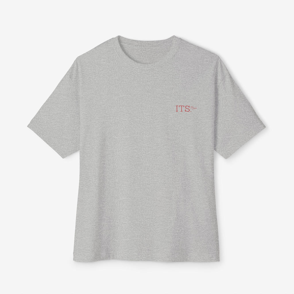 WE ARE MORE OVERSIZED TEE — BOLD RED BACK STATEMENT T-SHIRT