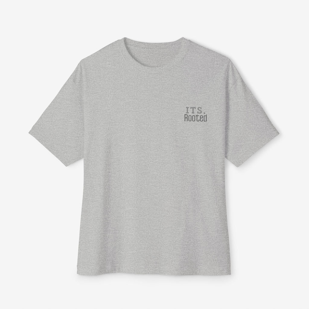 BLOOM TEE — “BLOOM WHERE YOU ARE PLANTED” FLORAL OVERSIZED SHIRT