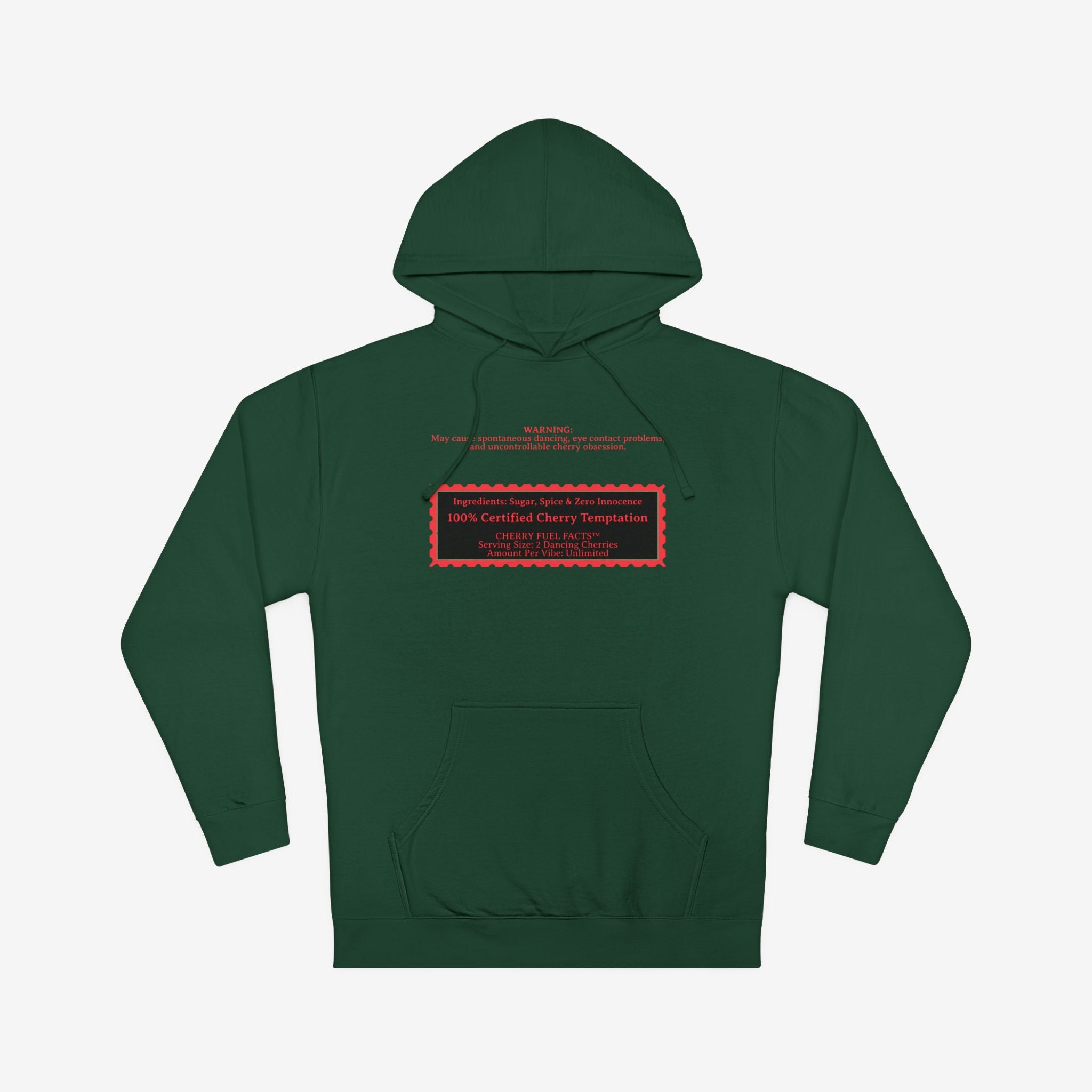 CHERRY FUEL FACTS — NAUGHTY DANCING CHERRIES GRAPHIC HOODIE
