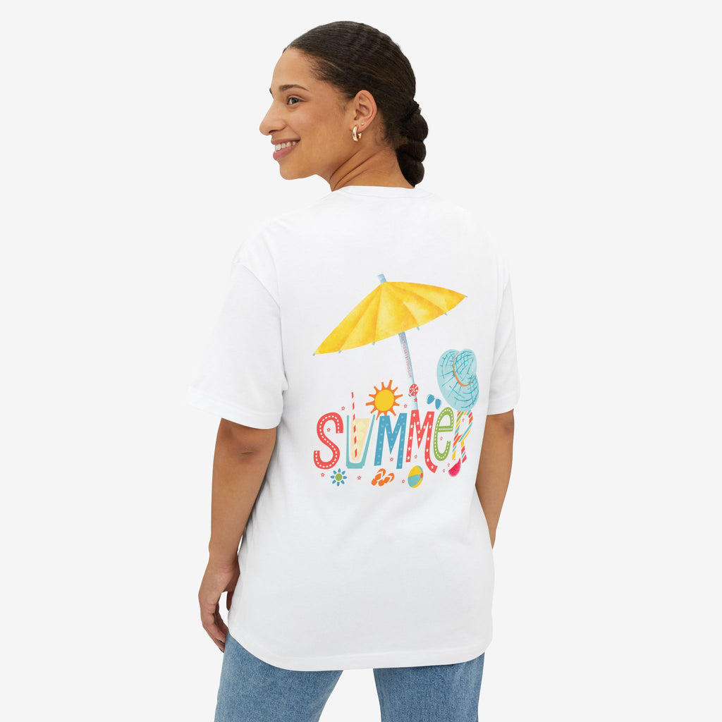 SUMMER ESCAPE TEE — PLAYFUL BEACH VACATION GRAPHIC SHIRT
