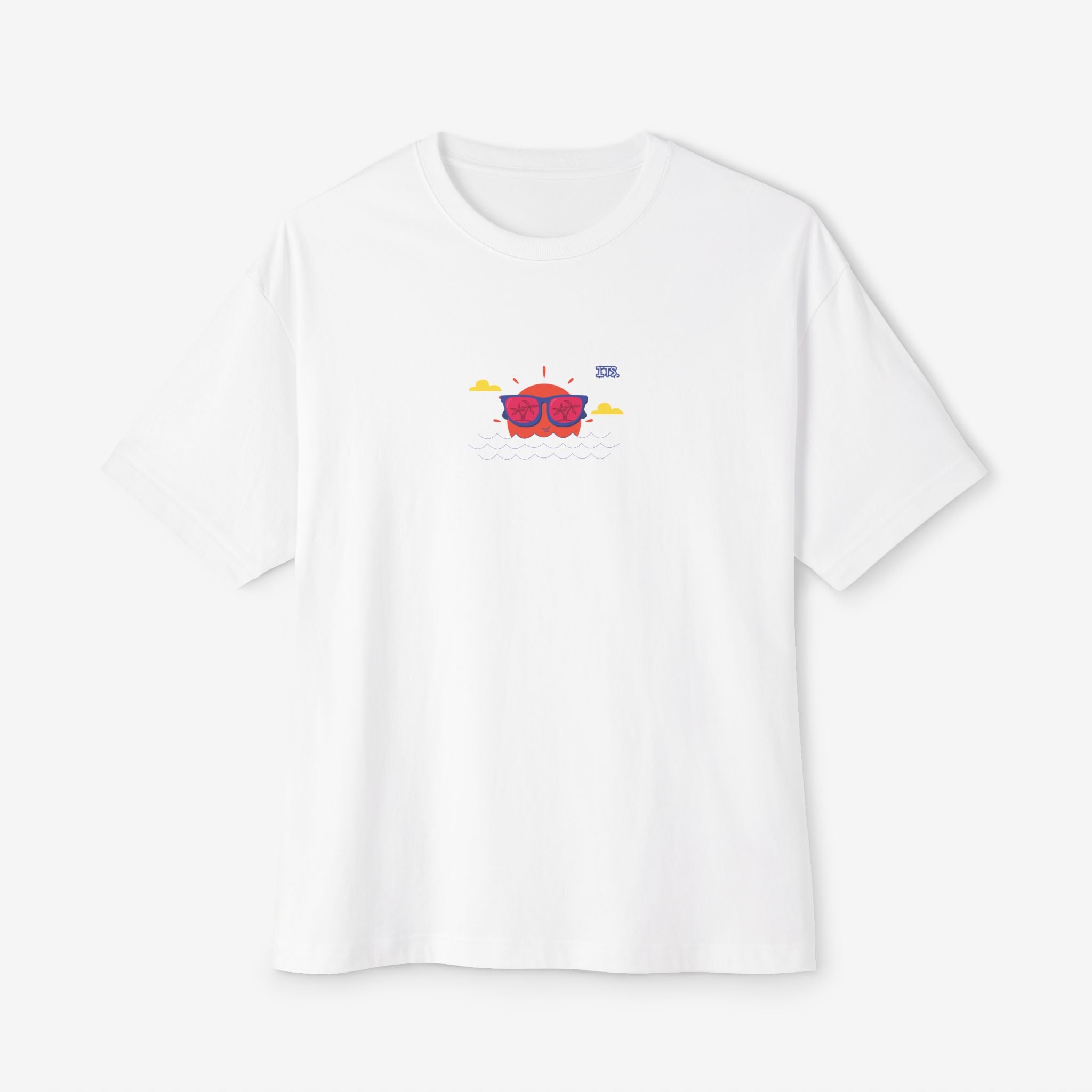 SUMMER ESCAPE TEE — PLAYFUL BEACH VACATION GRAPHIC SHIRT