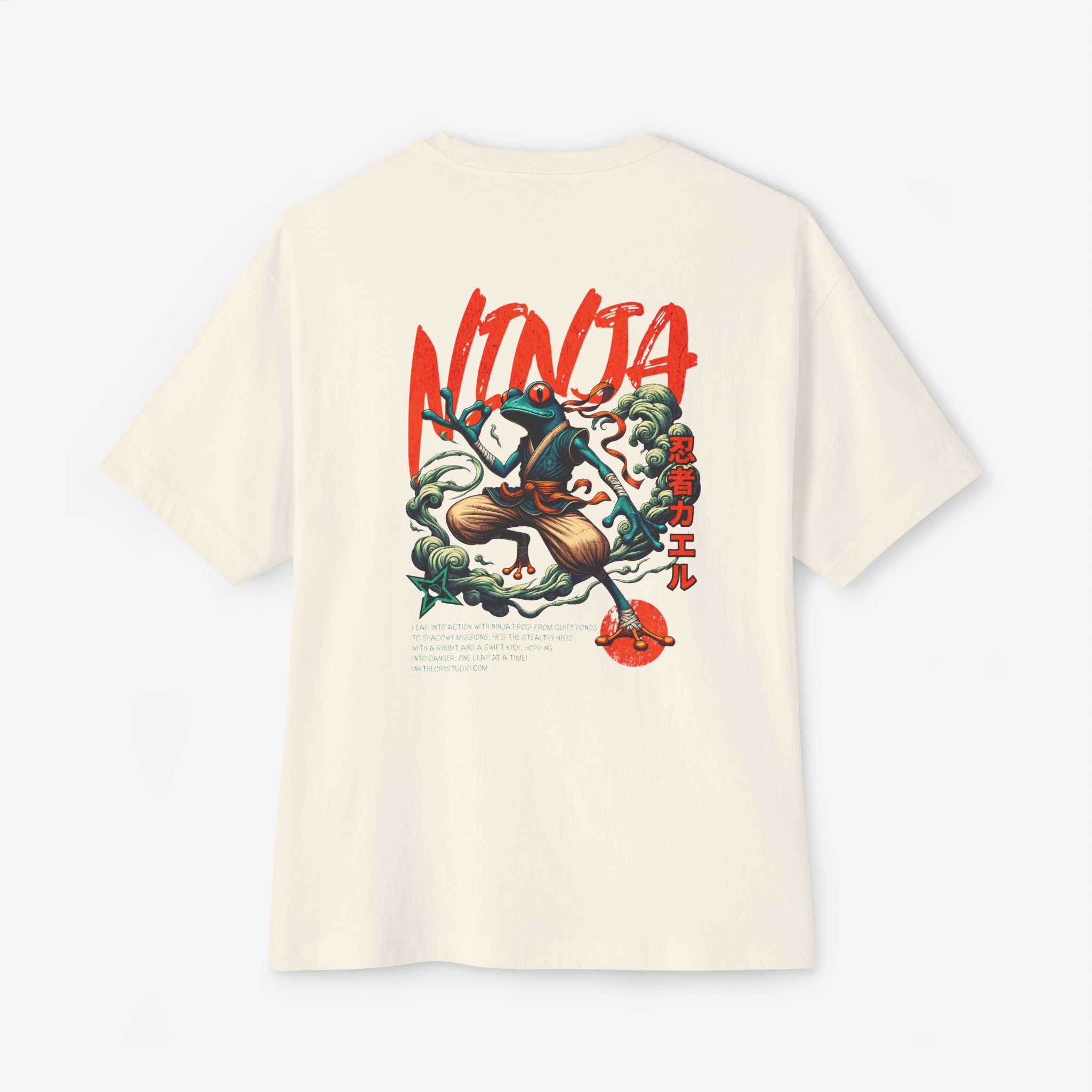 NINJA FROG GRAPHIC TEE — RETRO JAPANESE MARTIAL ART STREETWEAR SHIRT