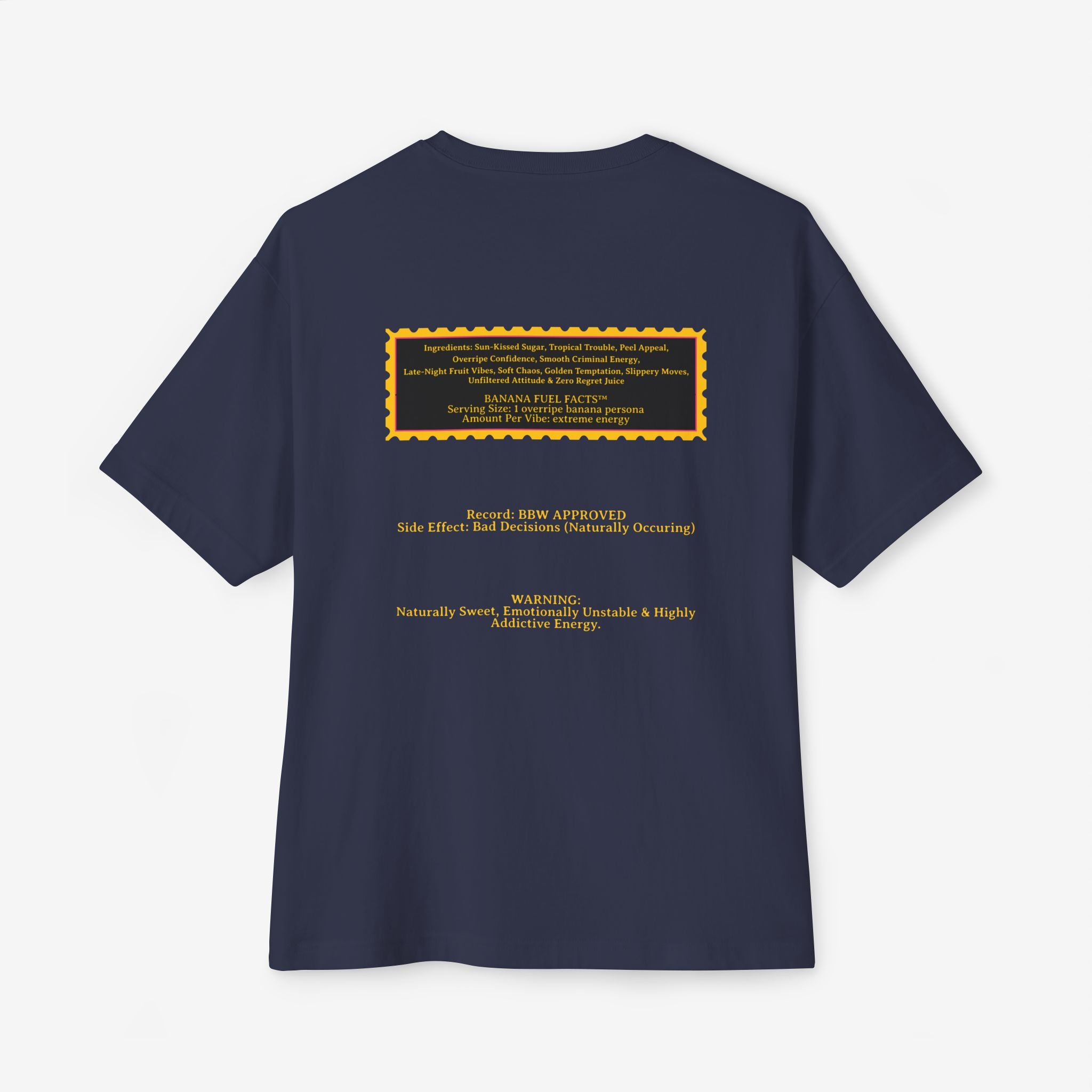 BANANA FUEL FACTS™ — OVER-RIPE ENERGY GRAPHIC TEE