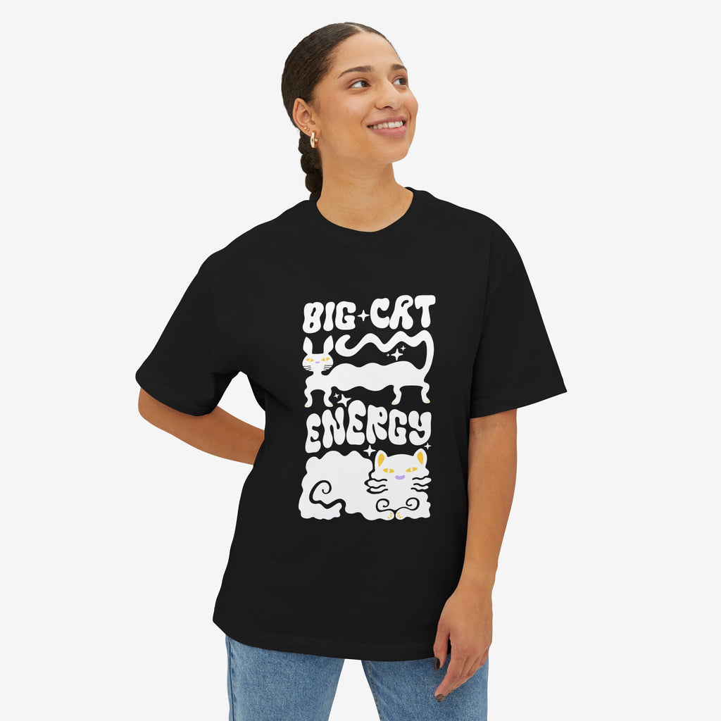 BIG CAT ENERGY OVERSIZED BOXY TEE — GRAPHIC STREETWEAR T-SHIRT