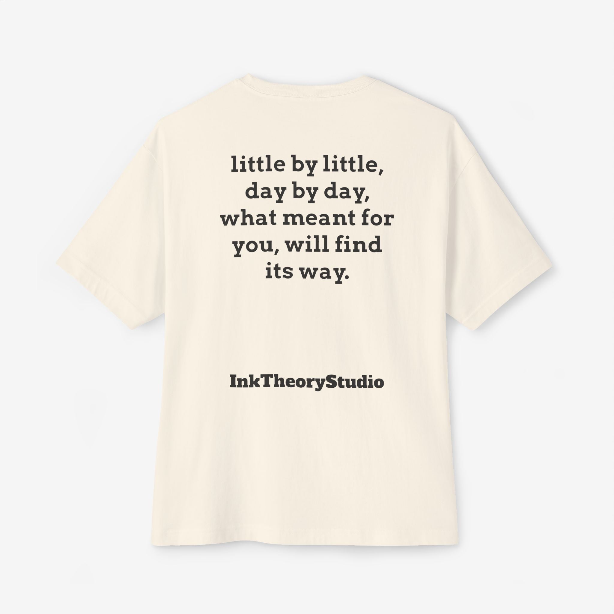 CUSTOMIZABLE BOXY TEE — MINIMALIST FRONT/BACK TEXT T-SHIRT