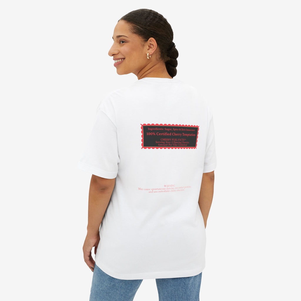 CHERRY FUEL FACTS — NAUGHTY DANCING CHERRIES GRAPHIC TEE