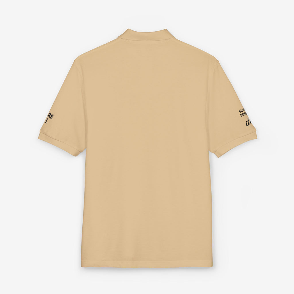 EMBROIDERED CUSTOMIZABLE POLO TEE — MINIMALIST PROFISSIONAL TEXT T-SHIRT