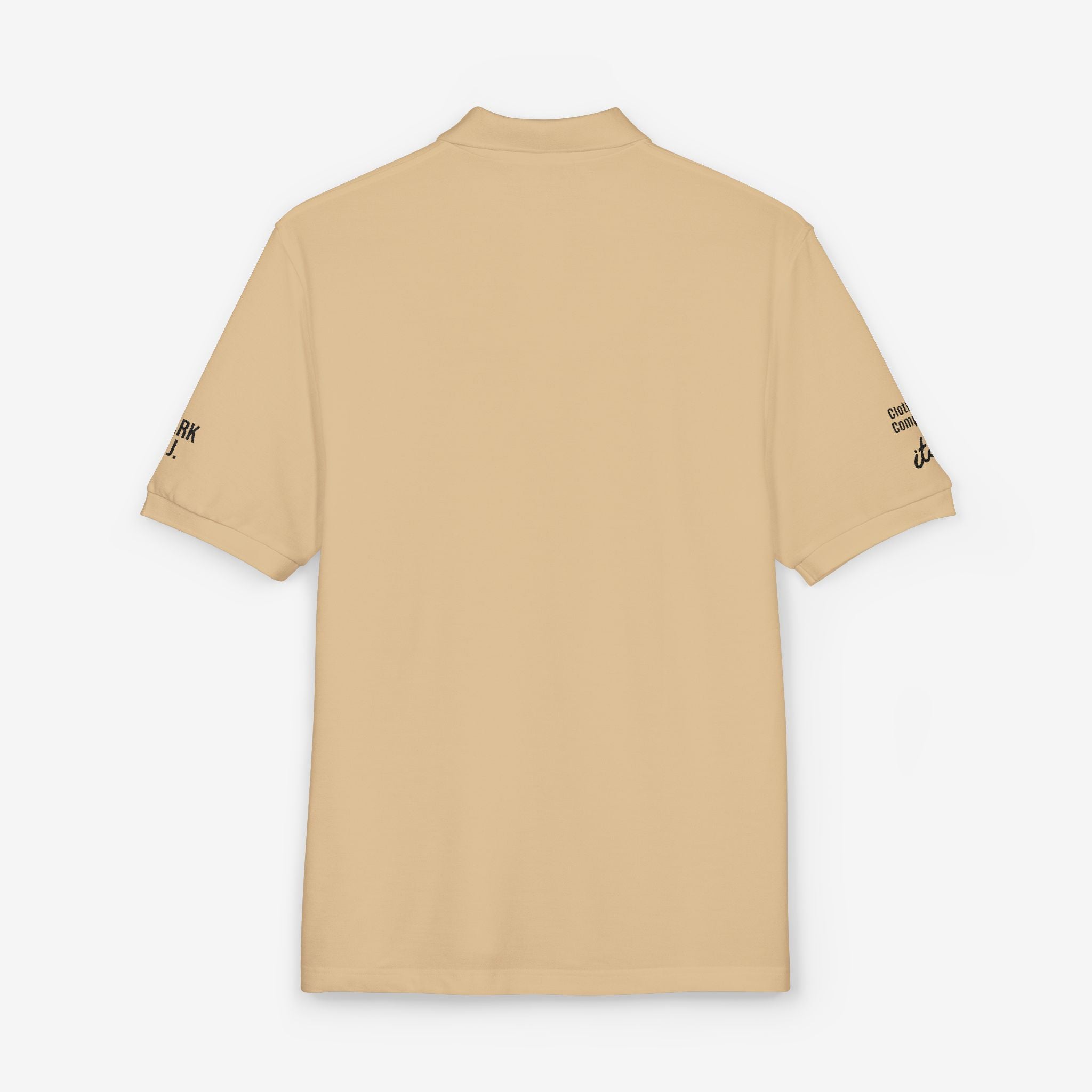 EMBROIDERED CUSTOMIZABLE POLO TEE — MINIMALIST PROFISSIONAL TEXT T-SHIRT