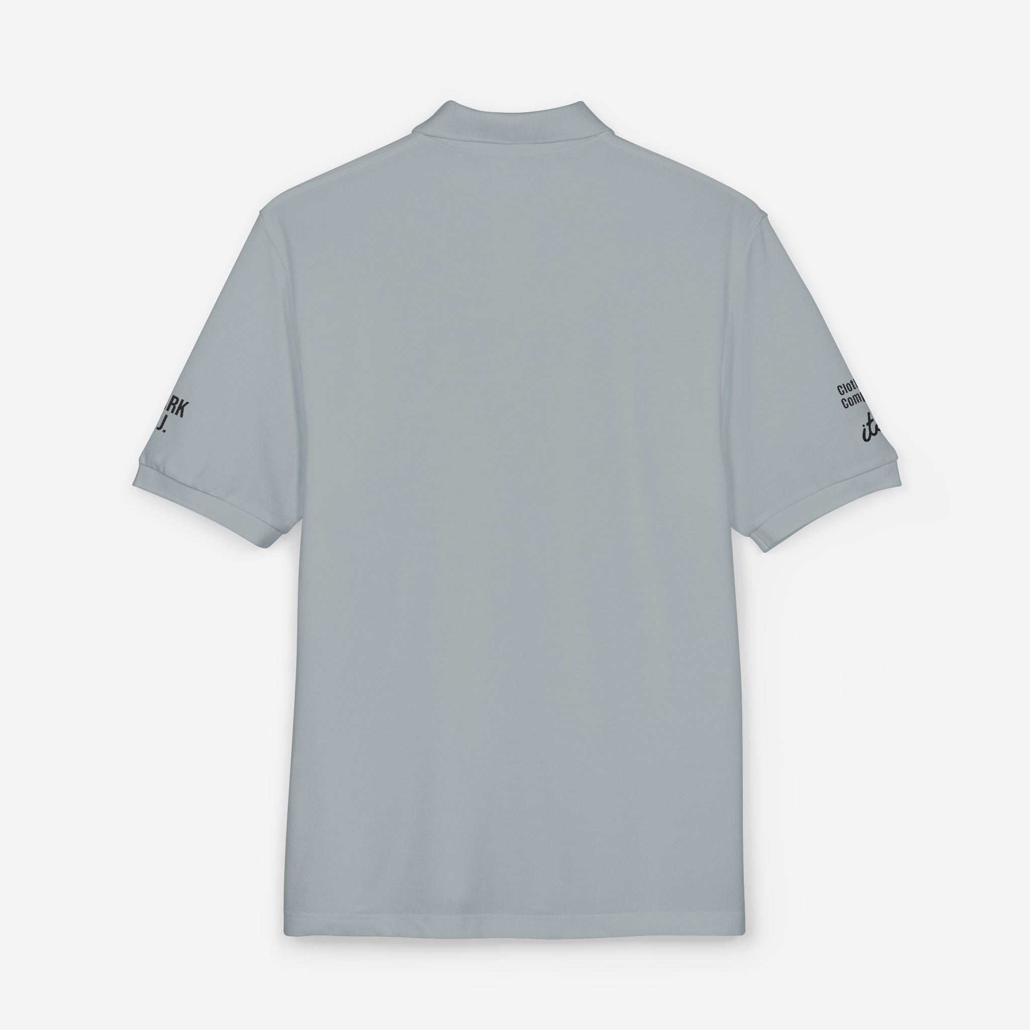 EMBROIDERED CUSTOMIZABLE POLO TEE — MINIMALIST PROFISSIONAL TEXT T-SHIRT