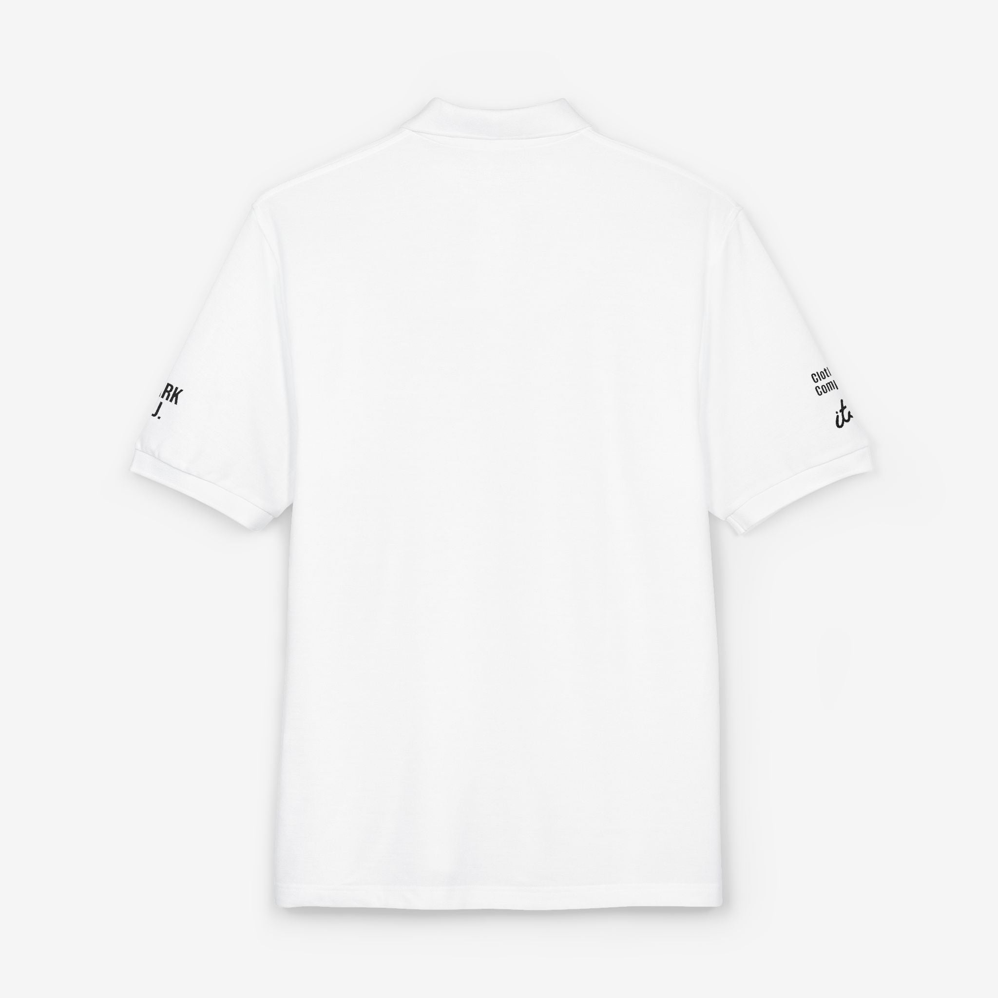 EMBROIDERED CUSTOMIZABLE POLO TEE — MINIMALIST PROFISSIONAL TEXT T-SHIRT