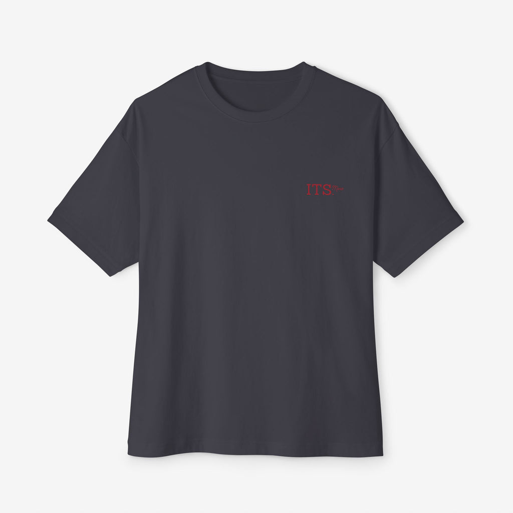 WE ARE MORE OVERSIZED TEE — BOLD RED BACK STATEMENT T-SHIRT