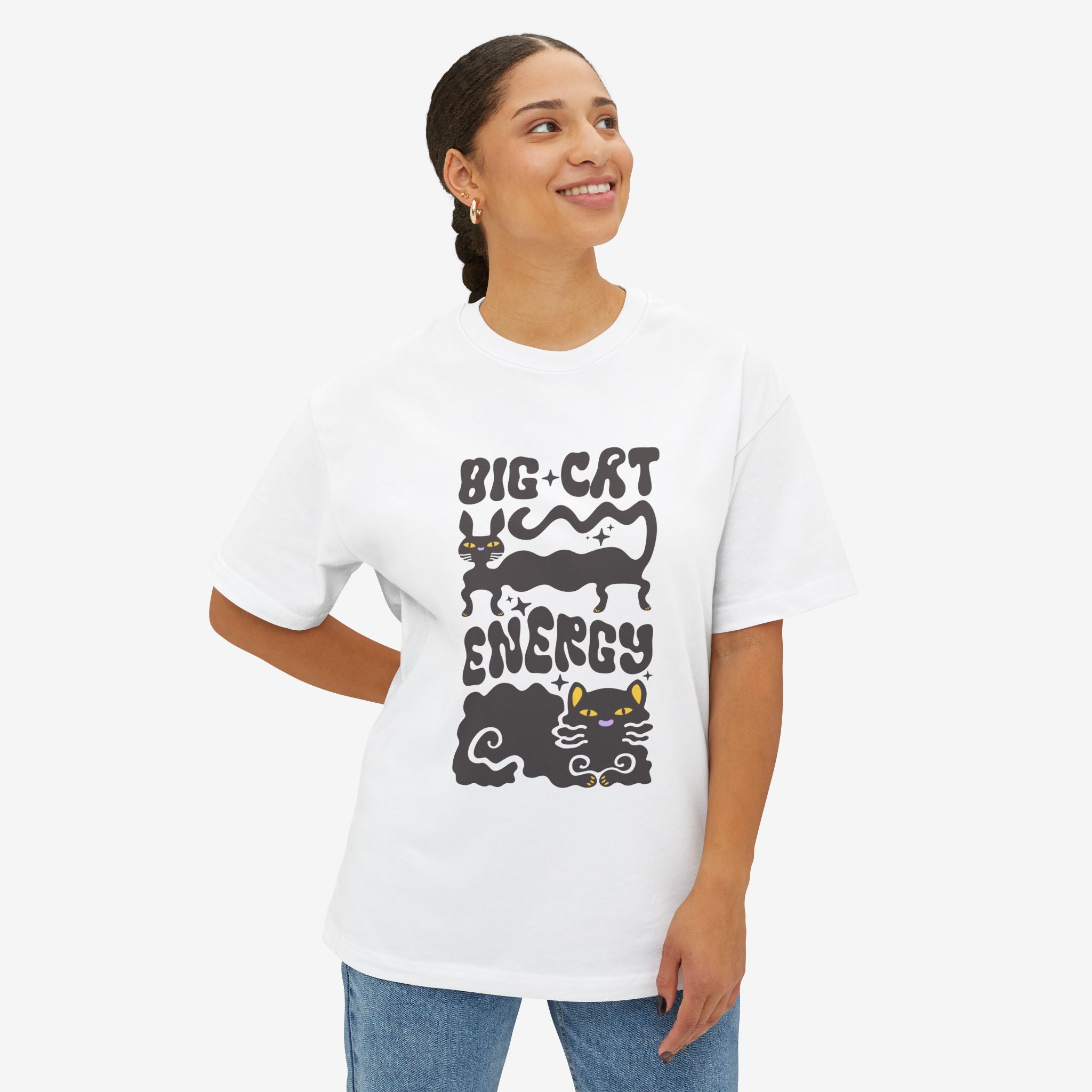BIG CAT ENERGY BOXY TEE — GRAPHIC STREETWEAR T-SHIRT