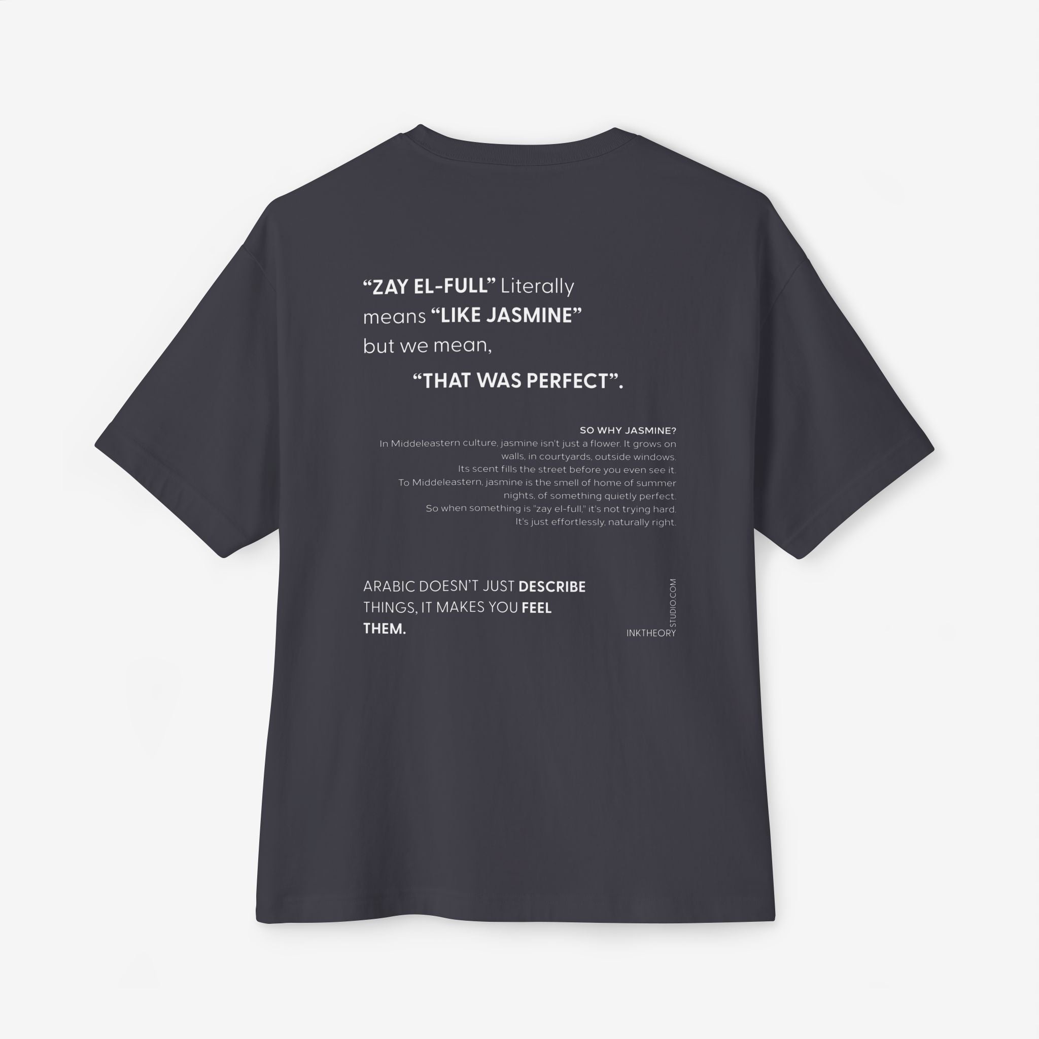 ZAY EL-FULL™ — JASMINE MEANS PERFECT BOXY TEE