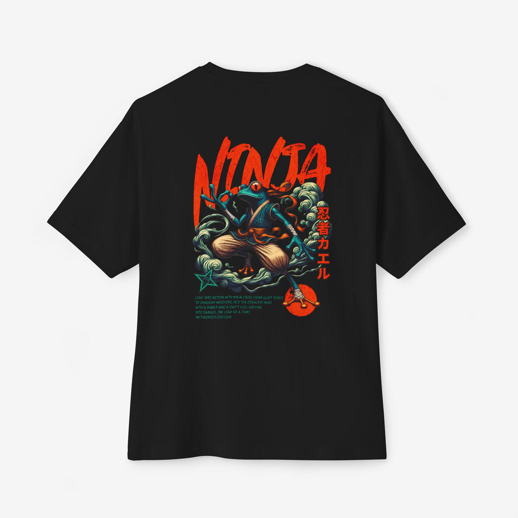 NINJA FROG GRAPHIC TEE — RETRO JAPANESE MARTIAL ART STREETWEAR SHIRT