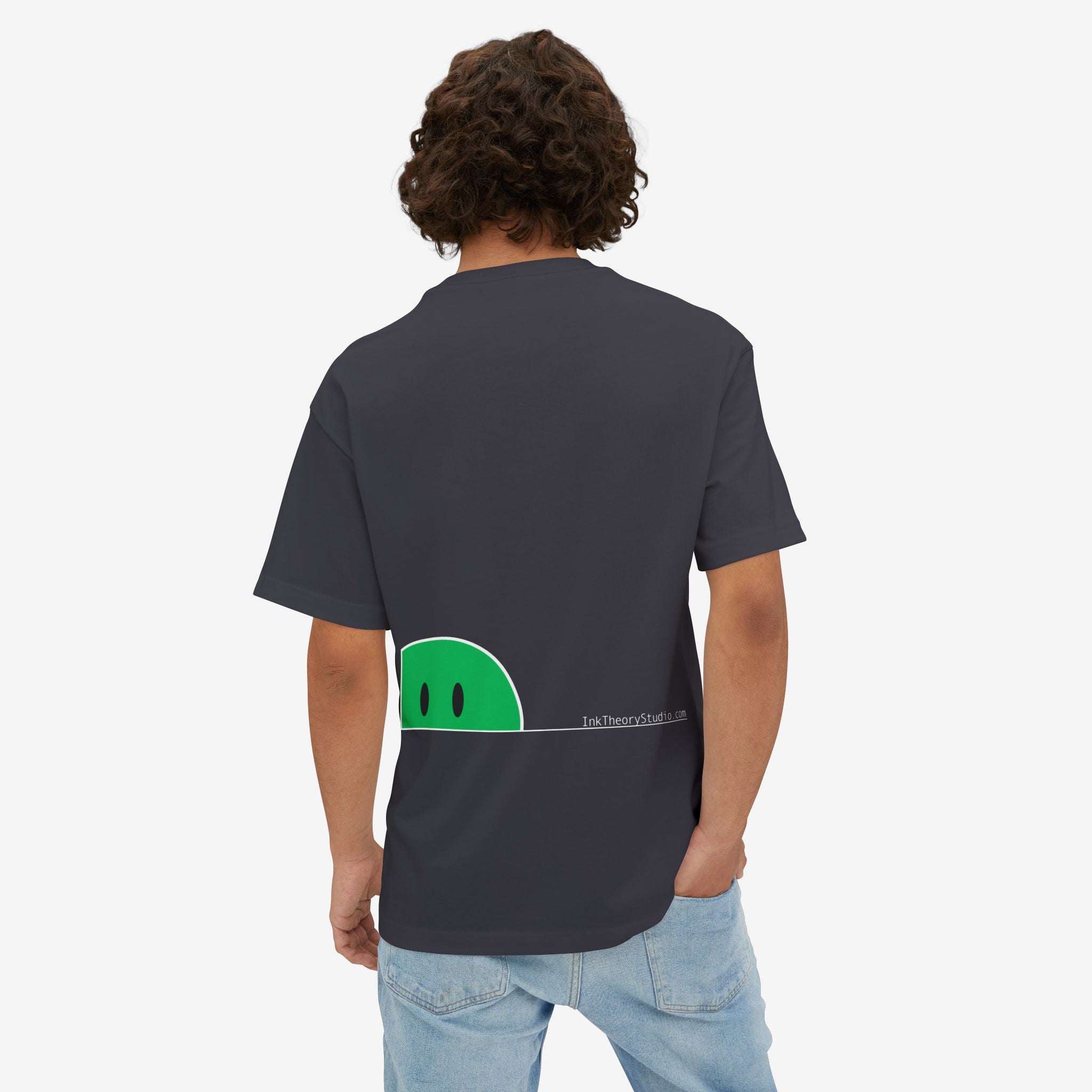 BOXY TEE — “I AM > I WAS” MINIMAL GRAPHIC TEE
