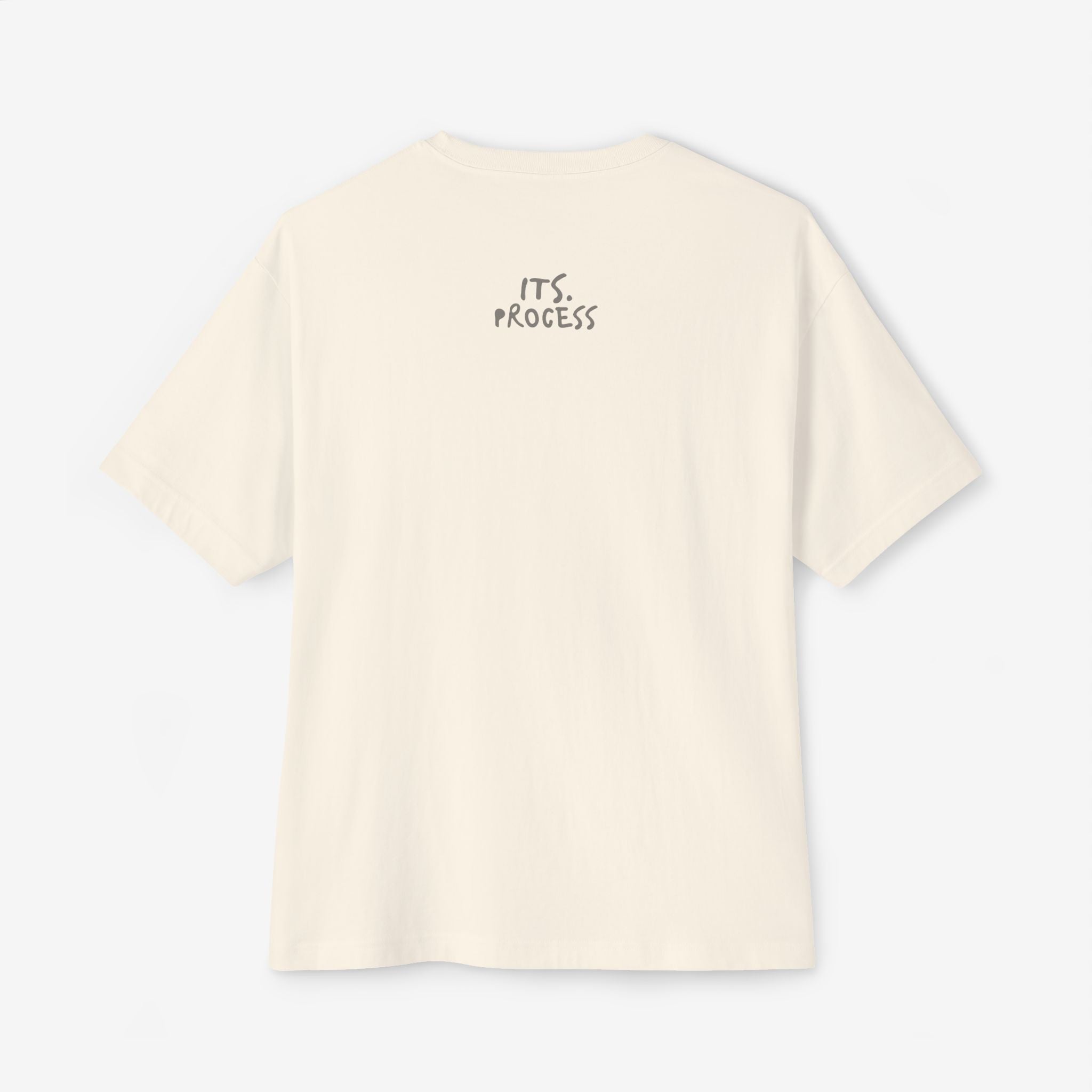 UNFINISHED ENERGY BOXY TEE — MINIMAL TYPOGRAPHY STREETWEAR