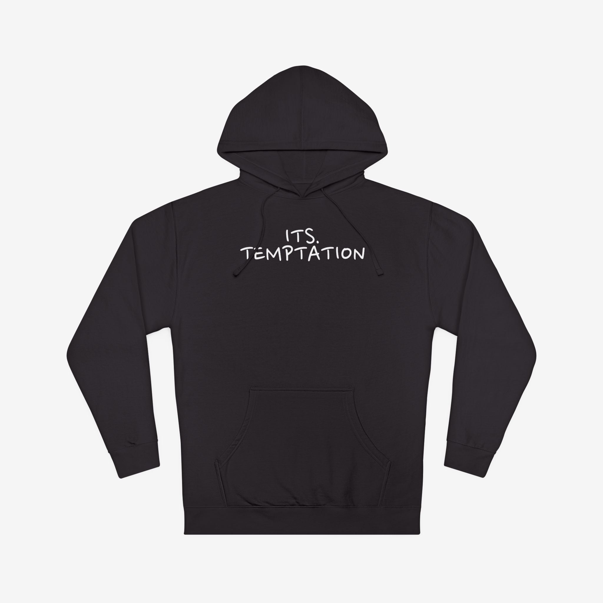TEMPTATION HOODIE — “TRUST ME, LOVE ME, F*CK ME” GRAPHIC HOODED SWEATSHIRT