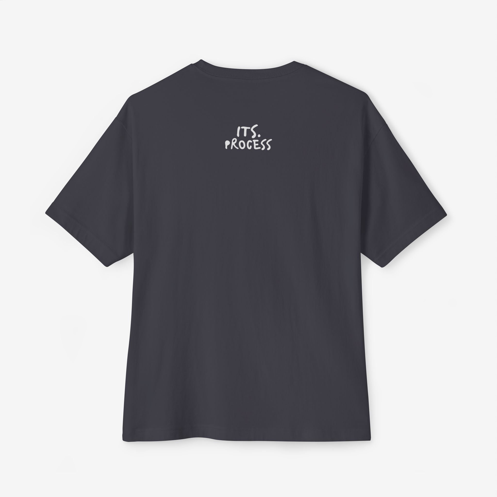 UNFINISHED ENERGY BOXY TEE — MINIMAL TYPOGRAPHY STREETWEAR
