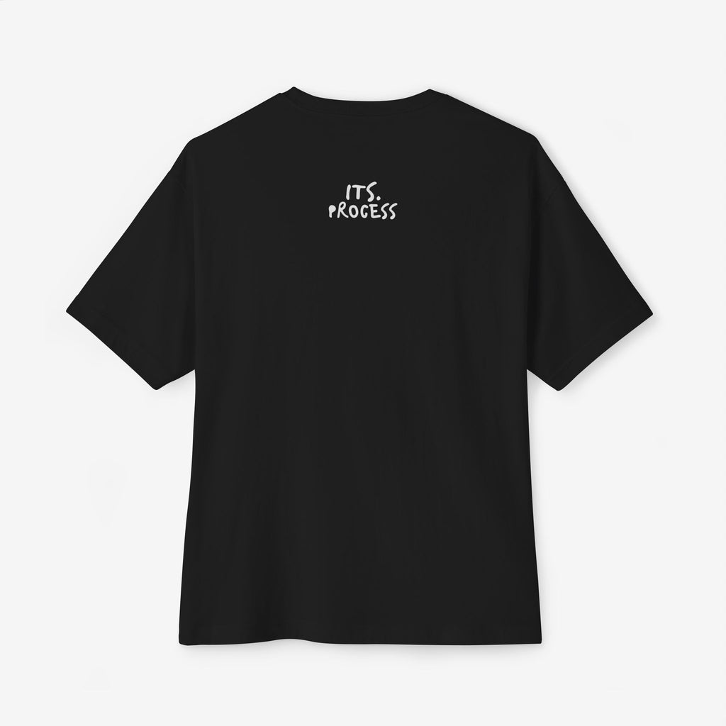 UNFINISHED ENERGY BOXY TEE — MINIMAL TYPOGRAPHY STREETWEAR