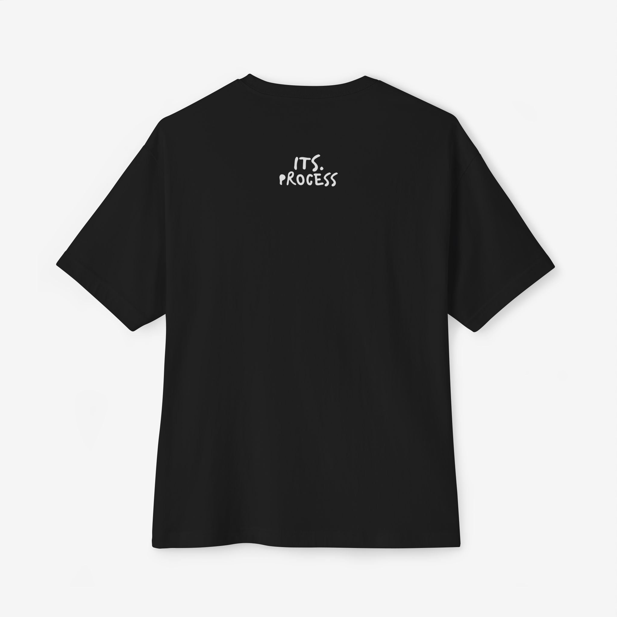 UNFINISHED ENERGY BOXY TEE — MINIMAL TYPOGRAPHY STREETWEAR