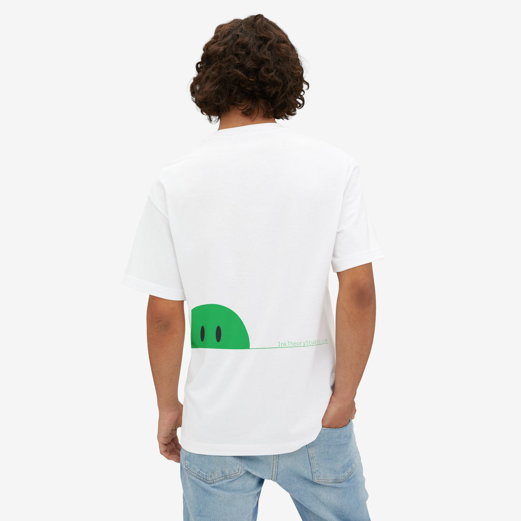 BOXY TEE — “I AM > I WAS” MINIMAL GRAPHIC TEE
