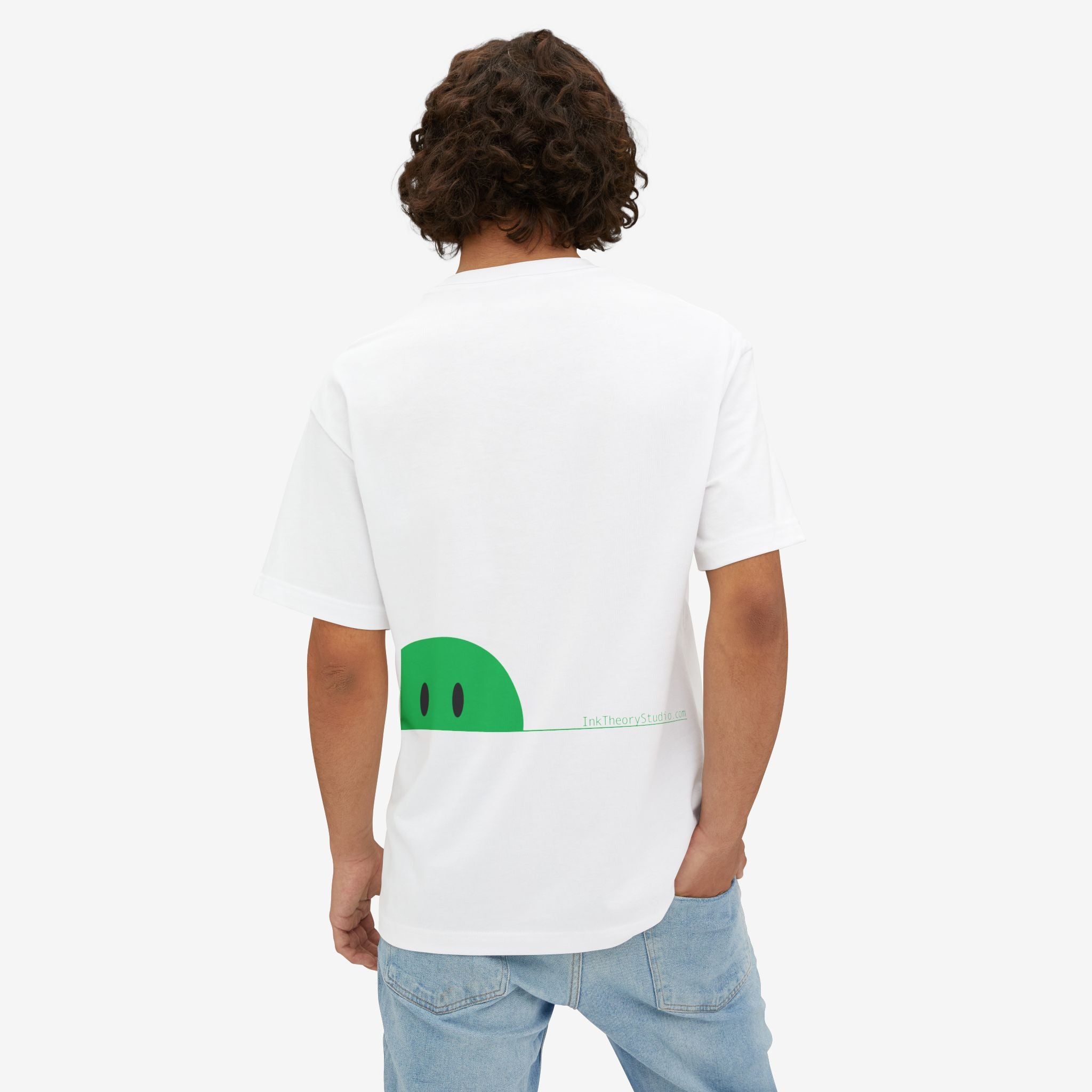 BOXY TEE — “I AM > I WAS” MINIMAL GRAPHIC TEE