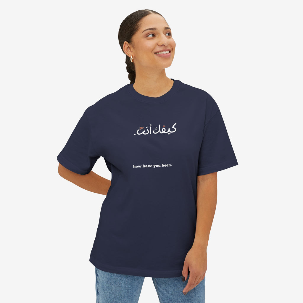 “كيفك إنت” FAIRUZ ARABIC SCRIPT TEE — MINIMALIST OVERSIZED SHIRT
