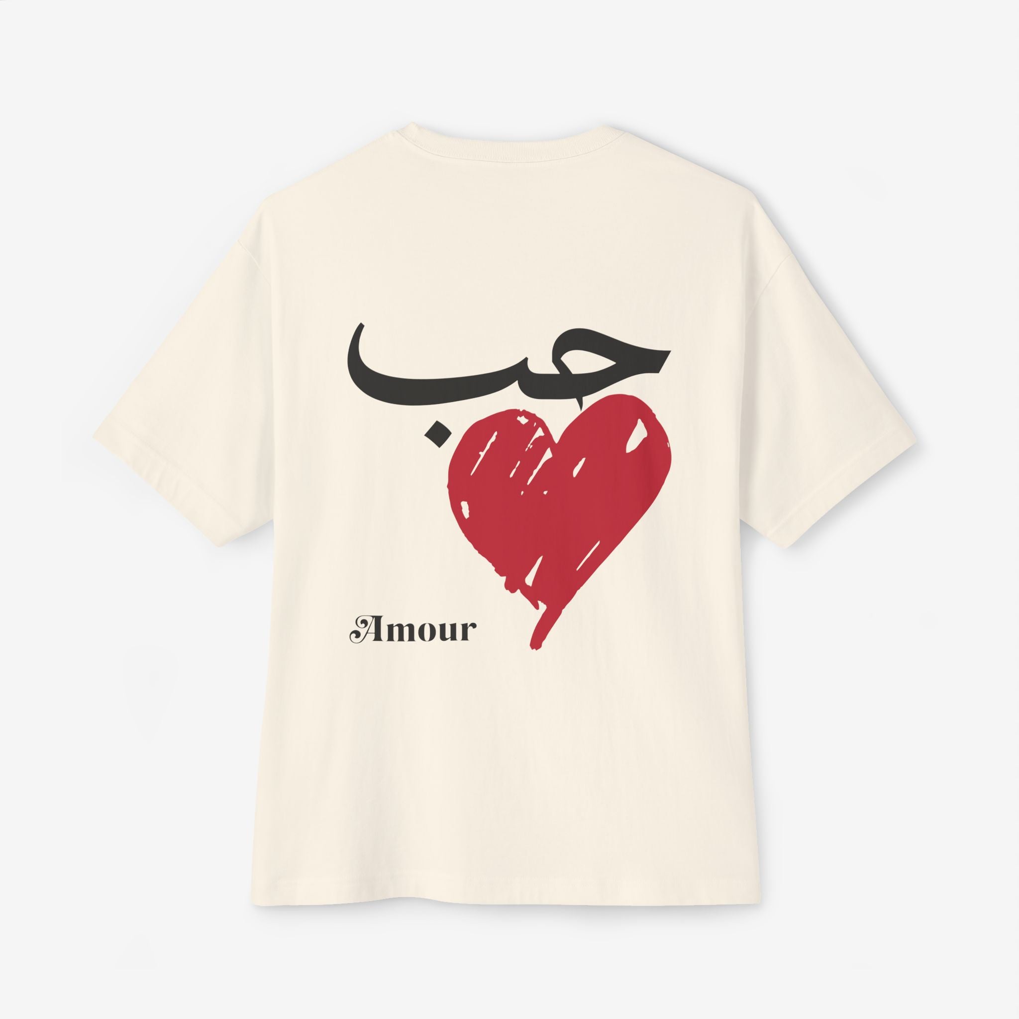 AMOUR HEART GRAPHIC T-SHIRT | BILINGUAL LOVE STATEMENT TEE