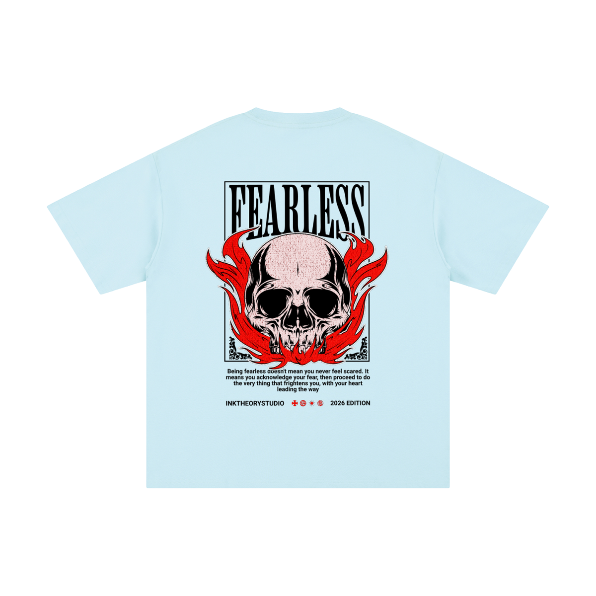 men,women,unisex,tee,R00330,Bold,Quote,fearless,skull