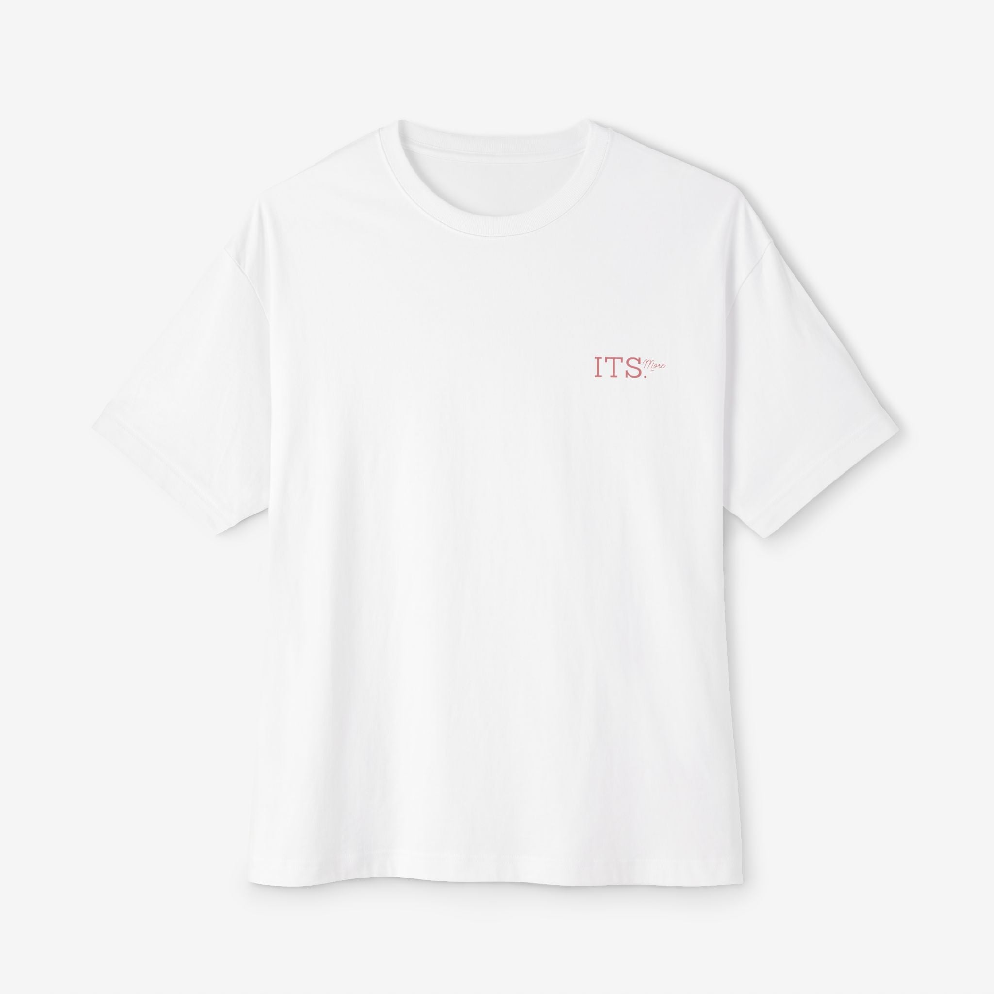 WE ARE MORE BOXY TEE — BOLD RED BACK STATEMENT T-SHIRT