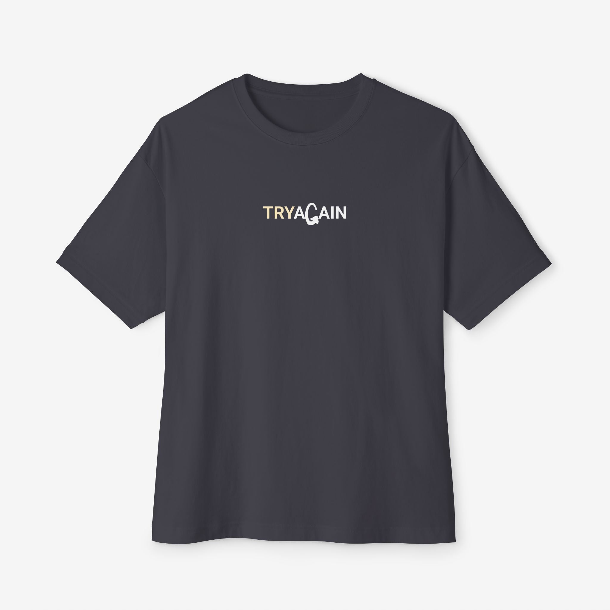 TRY AGAIN — MINIMALIST MOTIVATIONAL GRAPHIC TEE