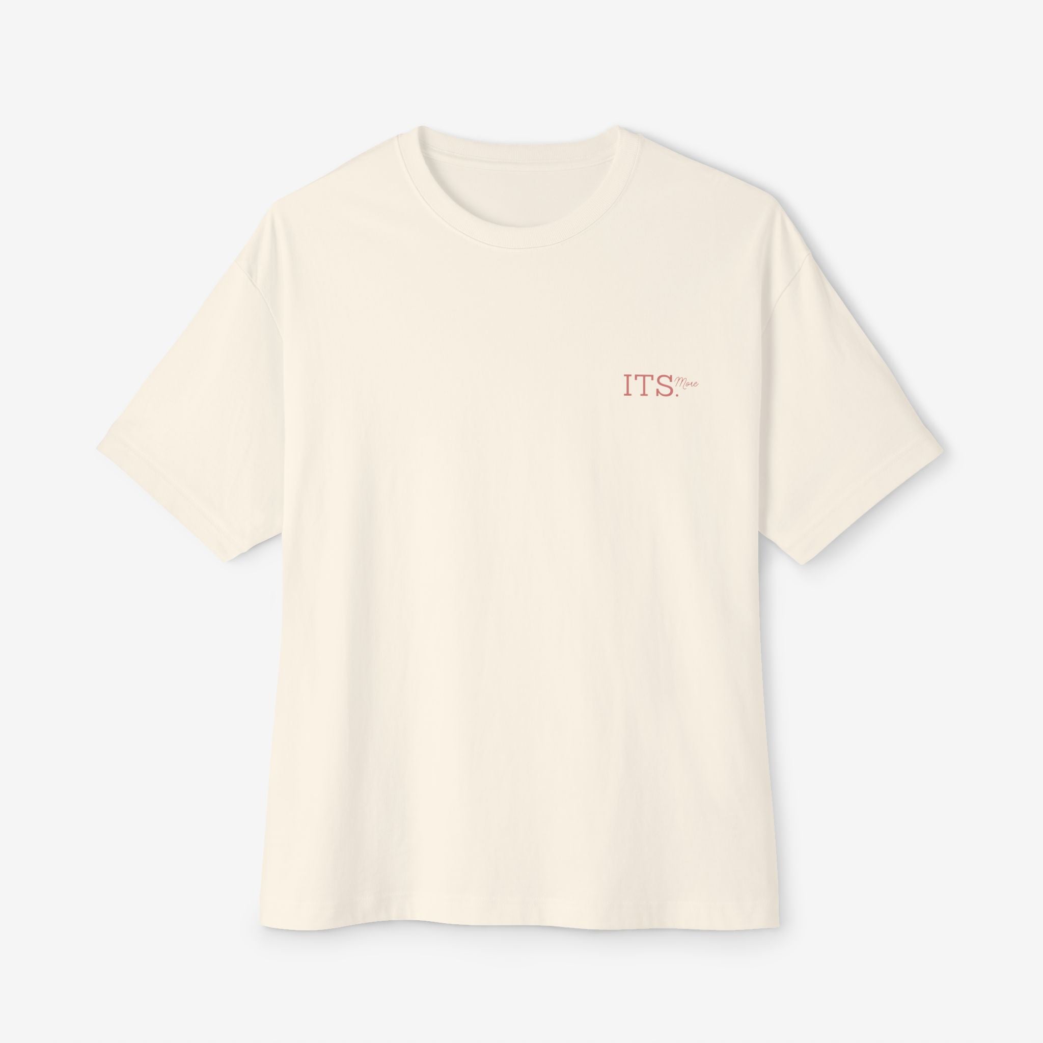 WE ARE MORE BOXY TEE — BOLD RED BACK STATEMENT T-SHIRT