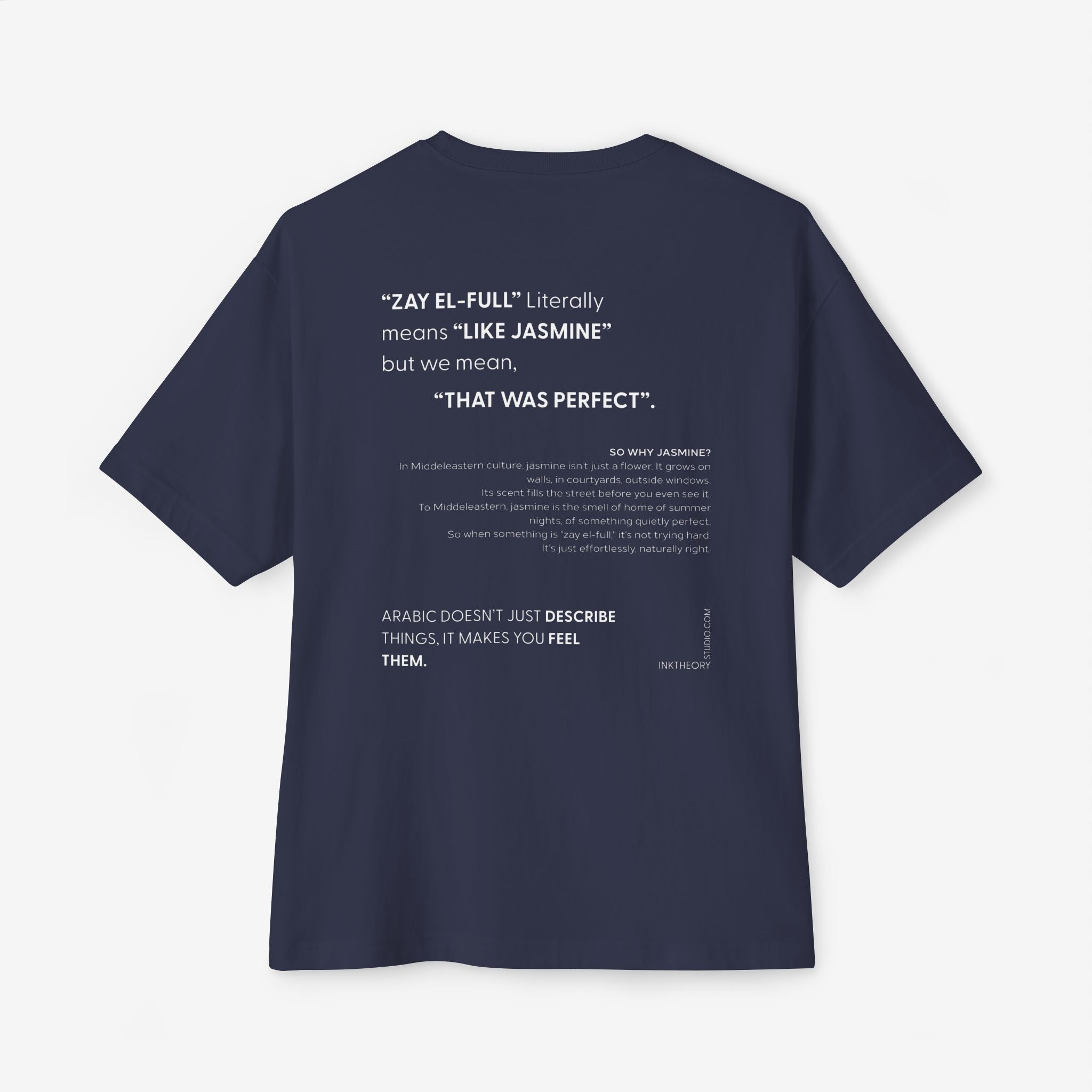ZAY EL-FULL™ — JASMINE MEANS PERFECT BOXY TEE