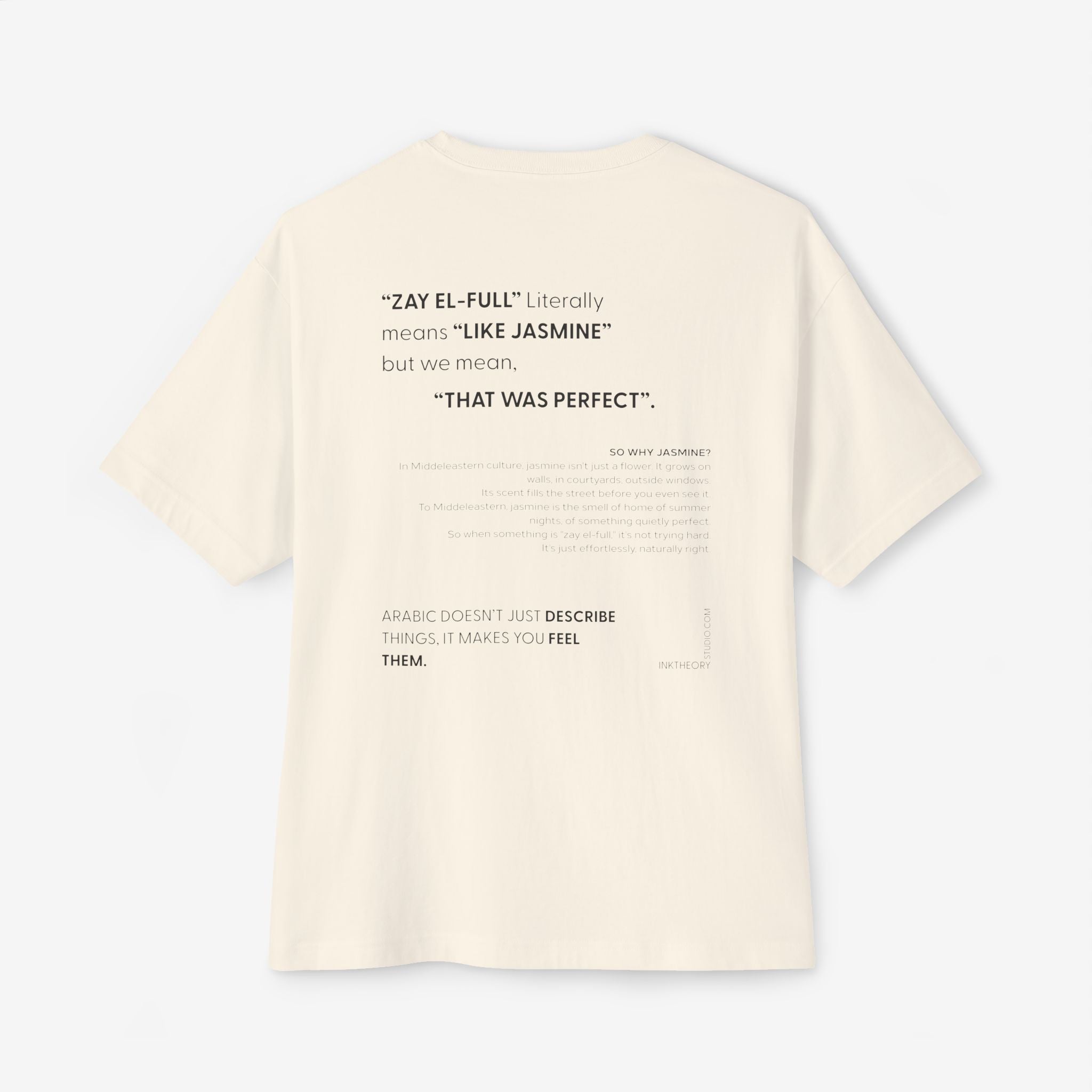 ZAY EL-FULL™ — JASMINE MEANS PERFECT BOXY TEE