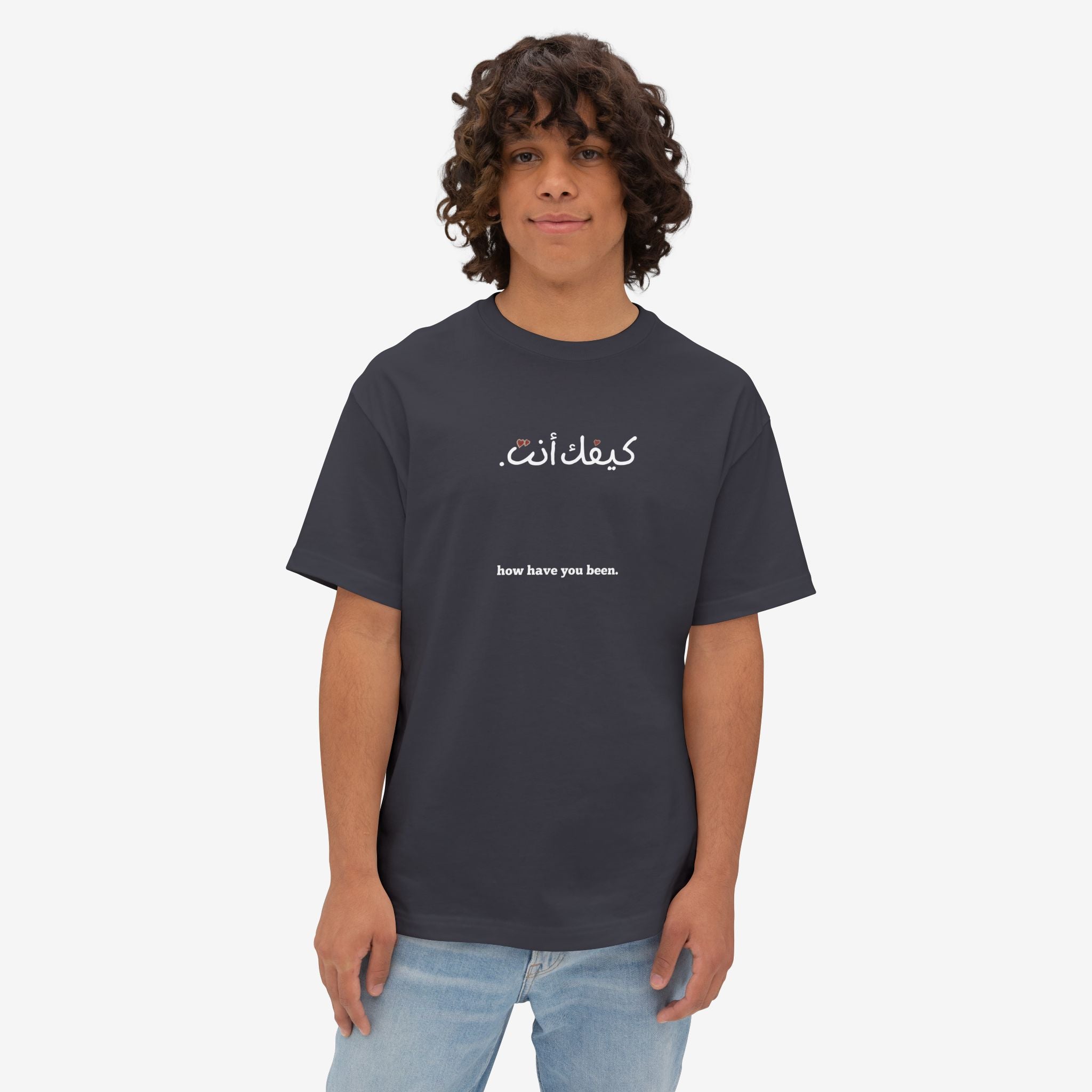 “كيفك إنت” FAIRUZ ARABIC SCRIPT TEE — MINIMALIST OVERSIZED SHIRT