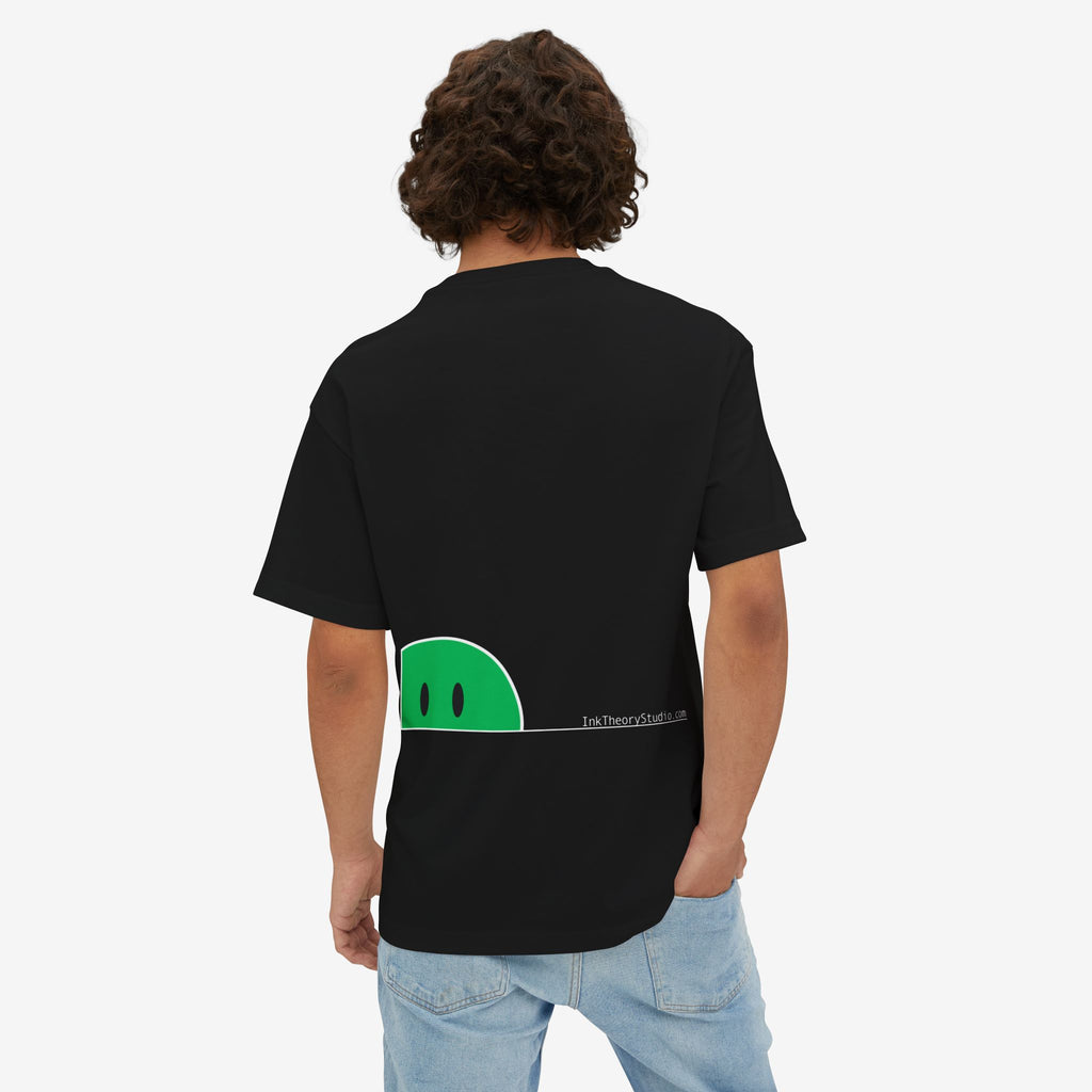 BOXY TEE — “I AM > I WAS” MINIMAL GRAPHIC TEE